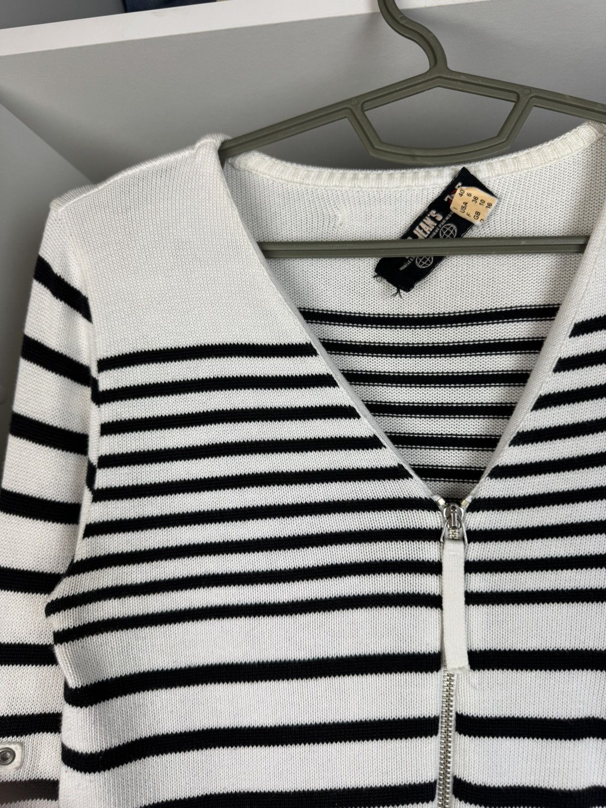 Jean Paul Gaultier Jean Paul Gaultier JPG Jeans Striped Zip-Up Cardigan Sweater Size S / US 4 / IT 40 - 2 Thumbnail
