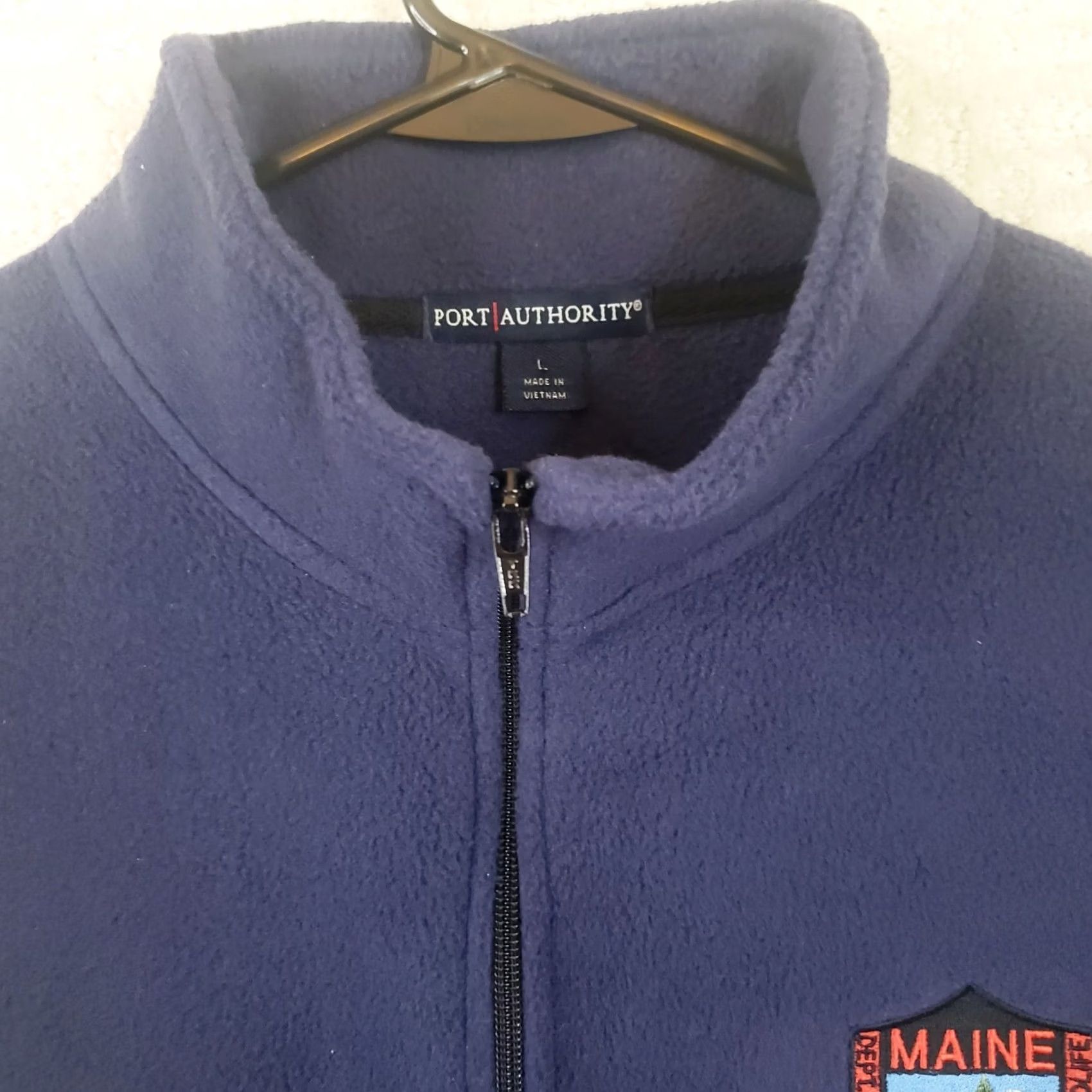 Port Authority Port Authority Vest Mens Large Blue Fleece Full Zip Trout Fishing Outdoors Maine Size US L / EU 52-54 / 3 - 4 Thumbnail