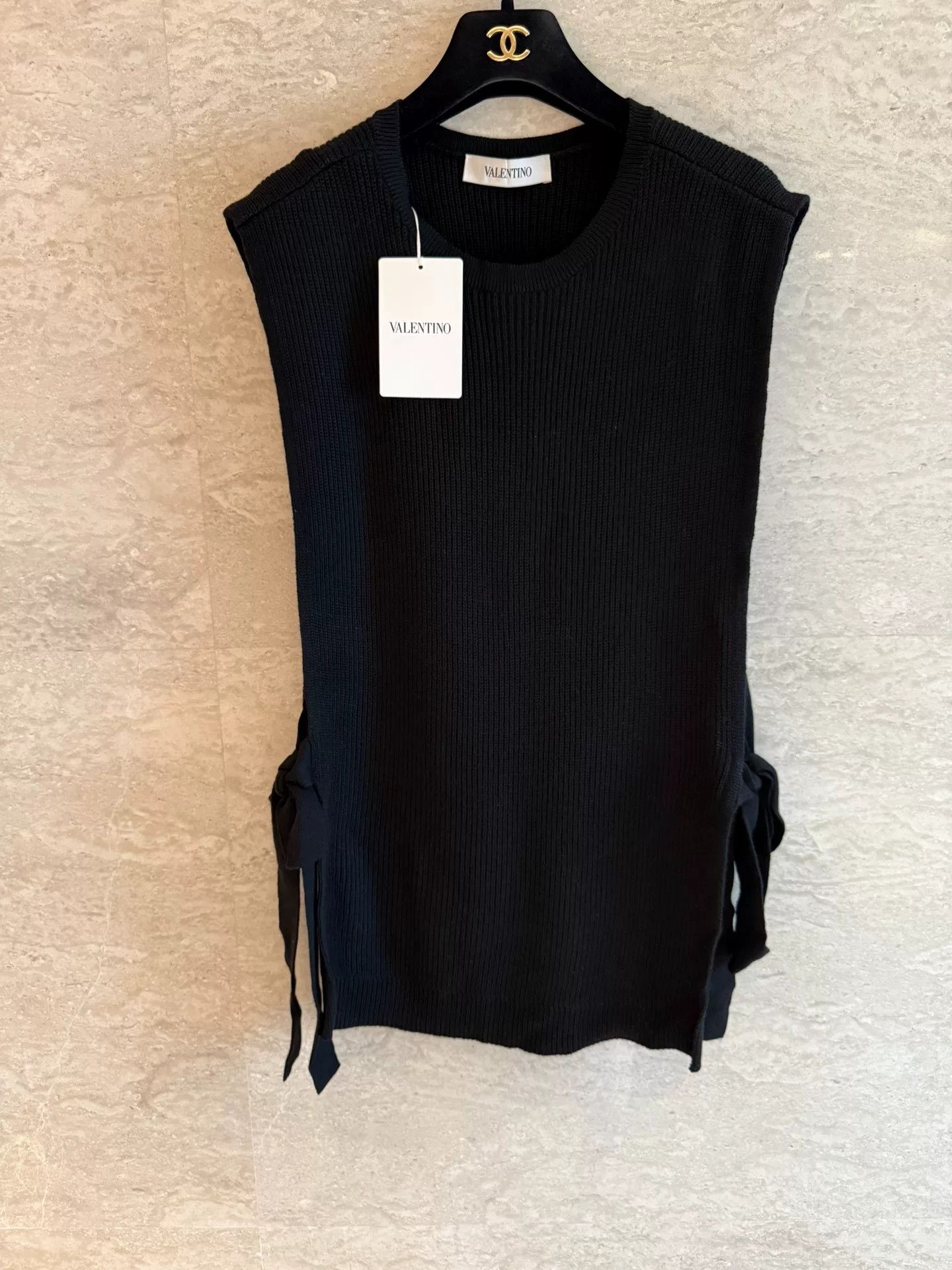 Valentino Black Knit Vest M