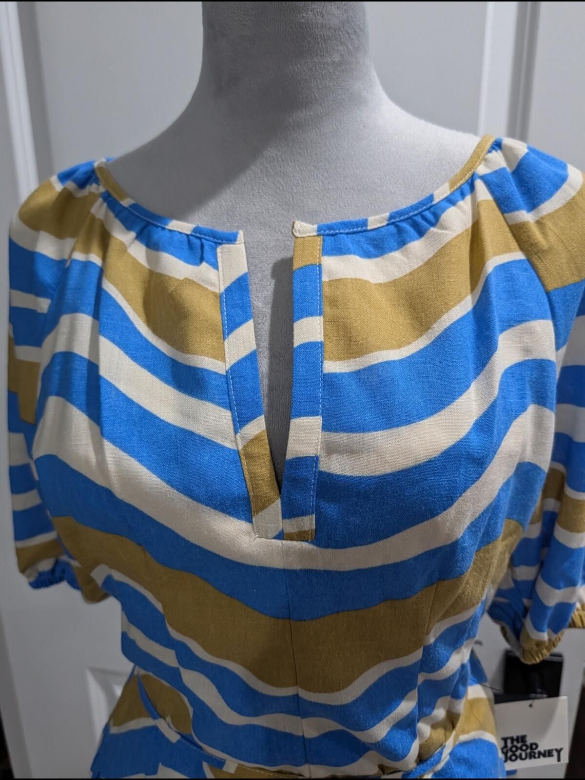 Other Wave-Stripe Mini Dress in Blue and Mustard Size M / US 6-8 / IT 42-44 - 2 Thumbnail
