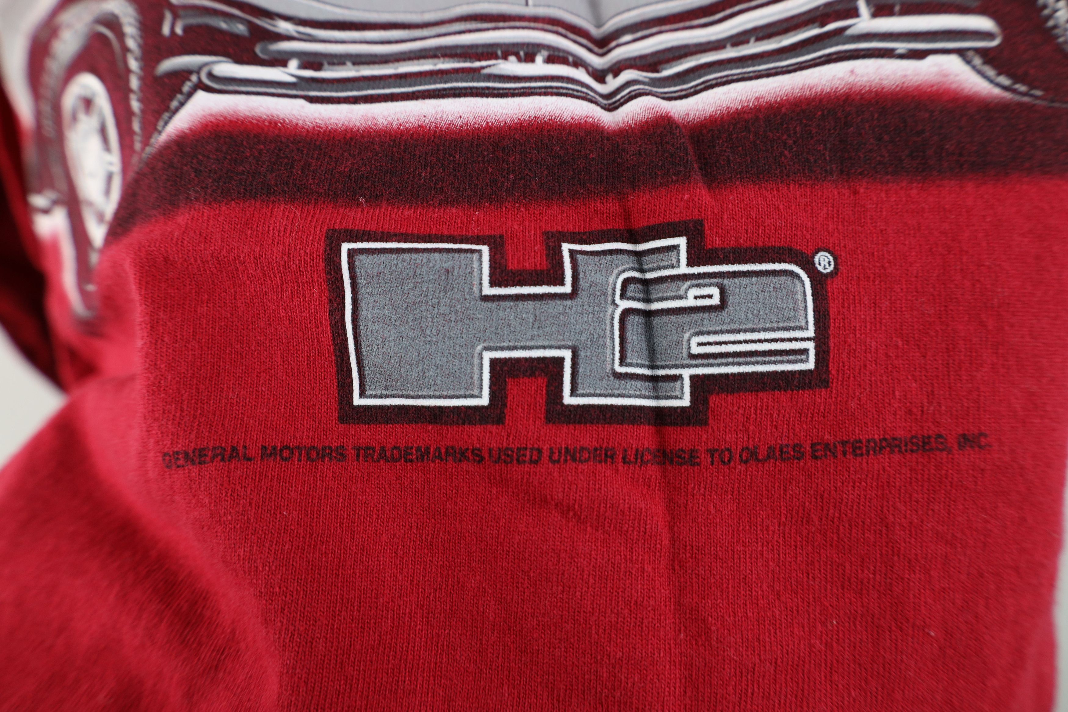 Vintage Vintage Y2K Streetwear H2 Car Long Sleeve T-Shirt Red Cotton Size US M / EU 48-50 / 2 - 11 Thumbnail