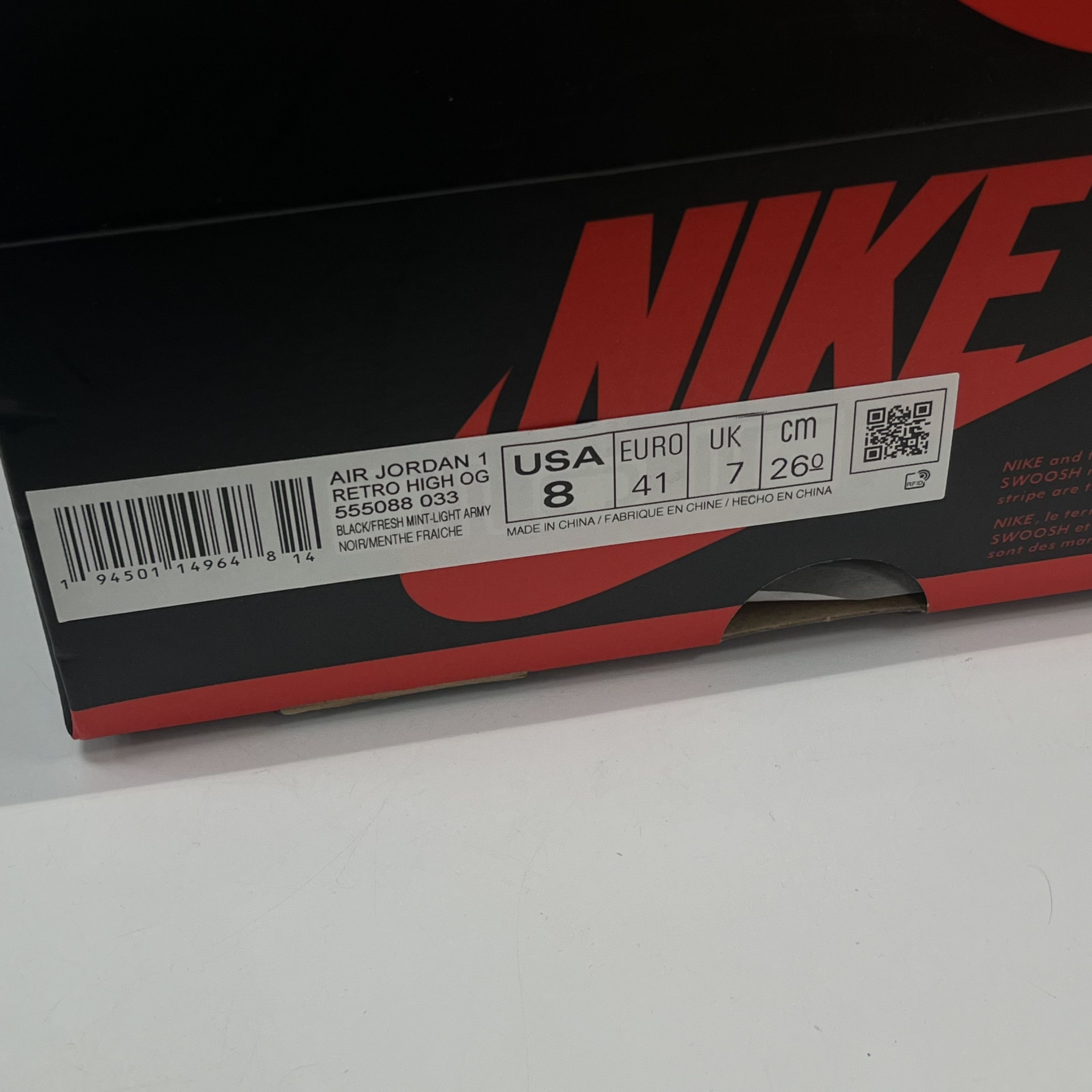 Nike AIR JORDAN 1 RETRO HIGH LIGHT ARMY RUST SHADOW PATINA Size US 8 / EU 41 - 7 Thumbnail