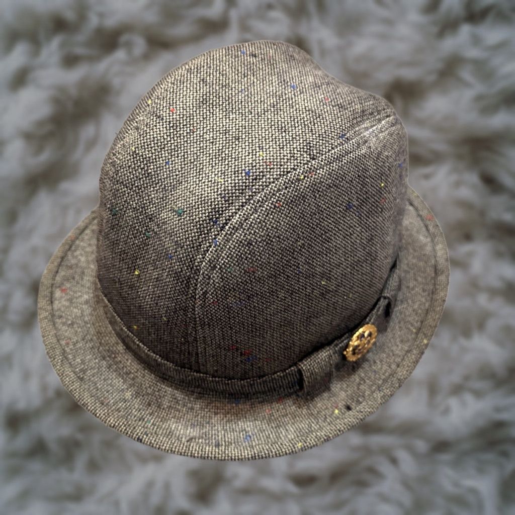 Pendleton VINTAGE Pendleton Fedora Hat Mens Size L Tweed Wool Speckled Gray 70s Walking Hat Size ONE SIZE - 1 Thumbnail