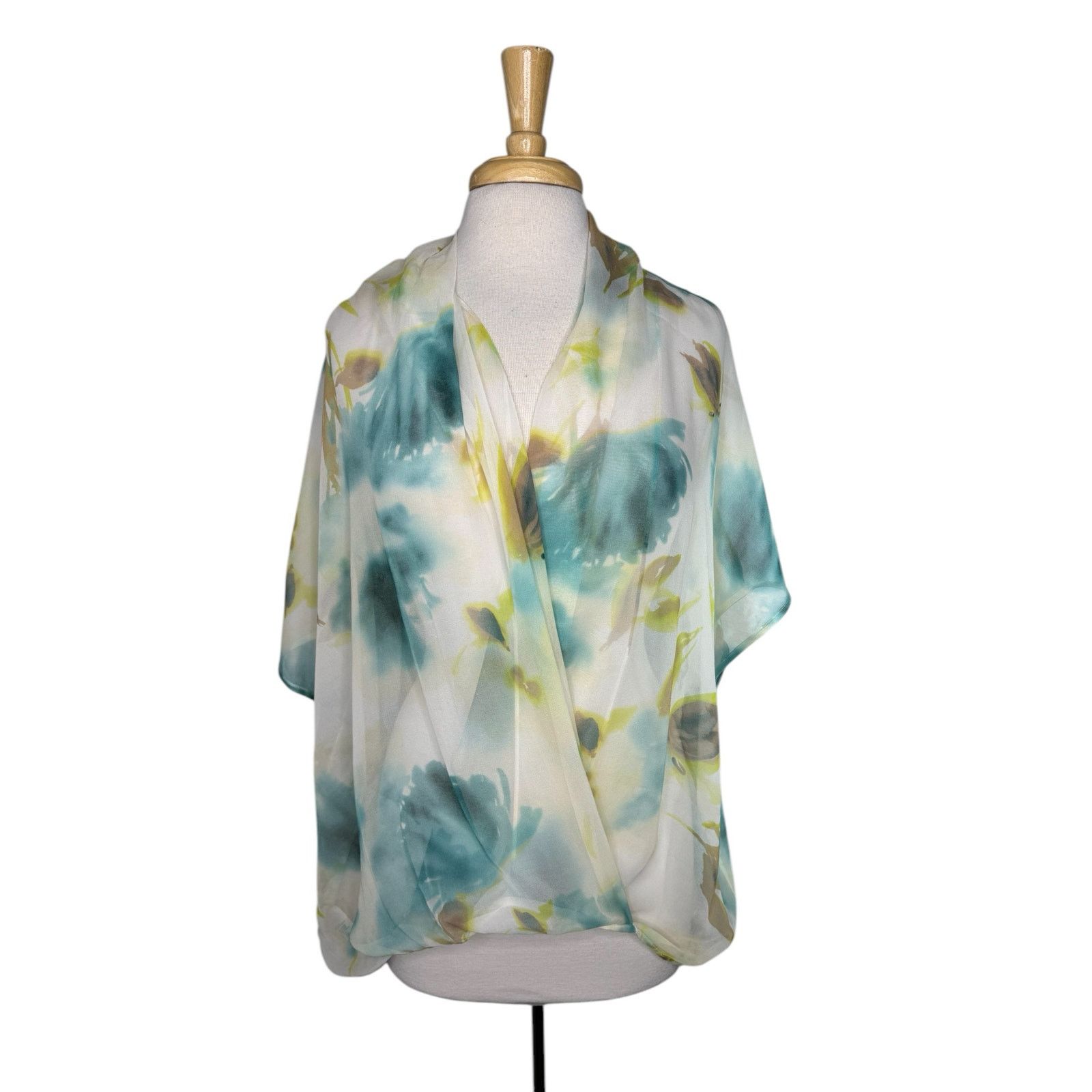 TOMMY BAHAMA *NEW* Mum’s The Rose Silk Sheer Blouse XL 16