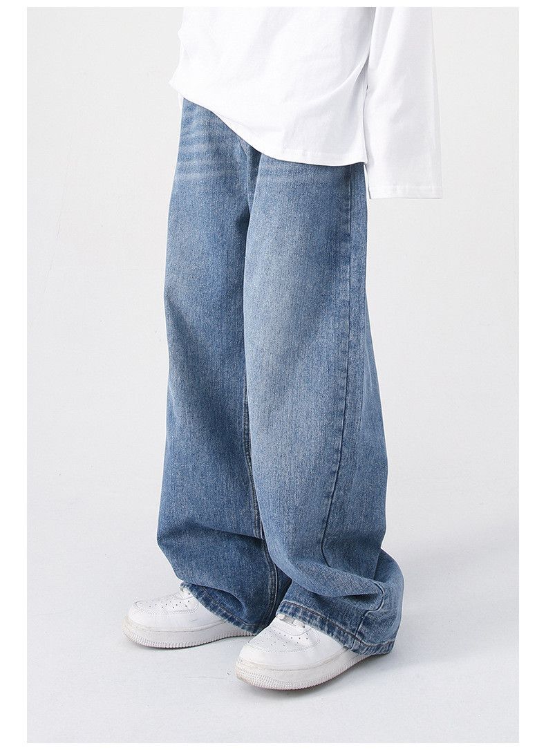 Japanese Brand × Jean Japanese retro loose loose straight denim trousers Size US 34 / EU 50 - 5 Thumbnail