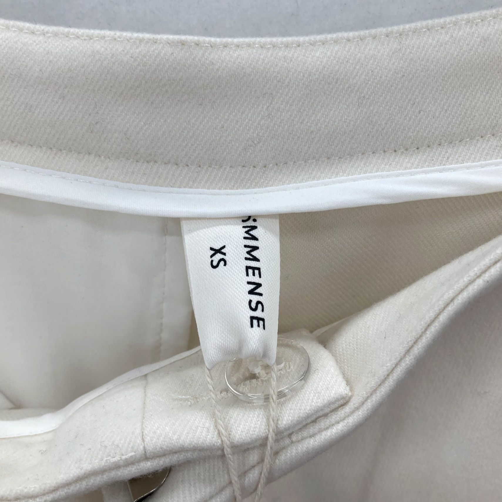Vintage VINTAGE Commense Minimalist Pockets Draped Pants Womens XS Cream Wide Leg High Rise NWT Size 26" / US 2 / IT 38 - 5 Thumbnail