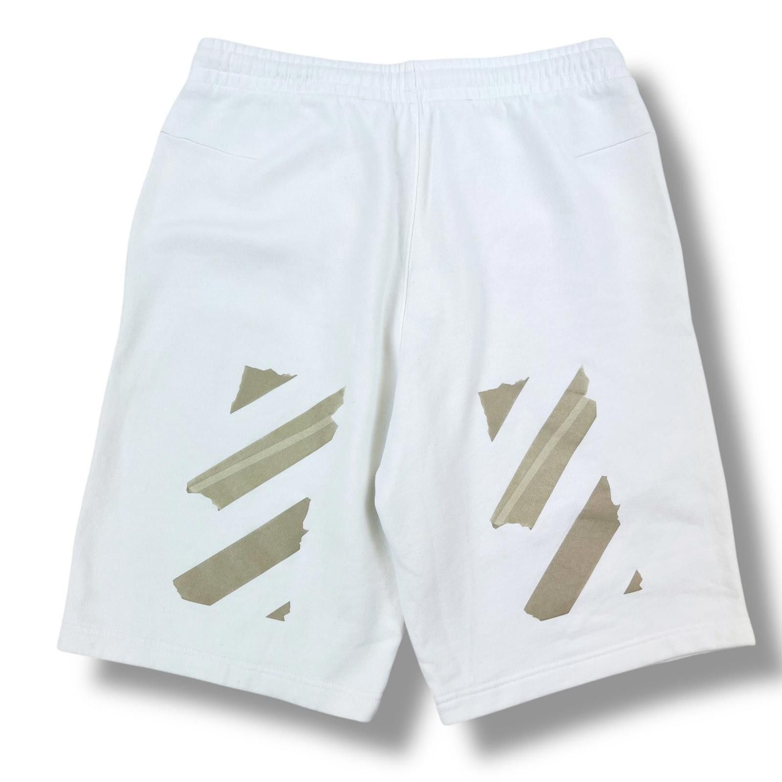 Stone Island Off-White Tape Arrows White Shorts Size US 34 / EU 50 - 2 Thumbnail