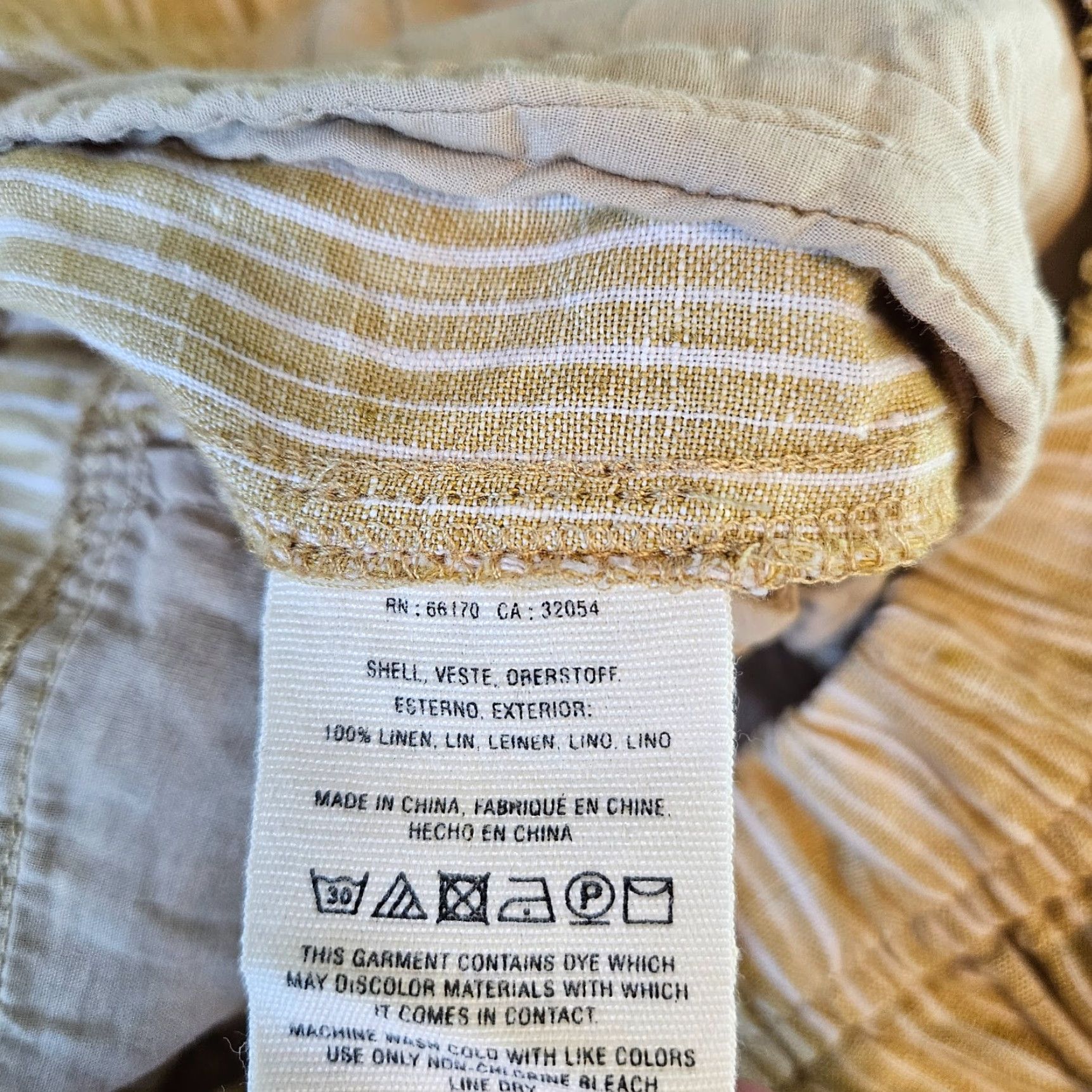Anthropologie Anthropologie Womens Pants XS Multicolor Striped Linen Embroidered Pull On Ankle Size 26" / US 2 / IT 38 - 6 Thumbnail