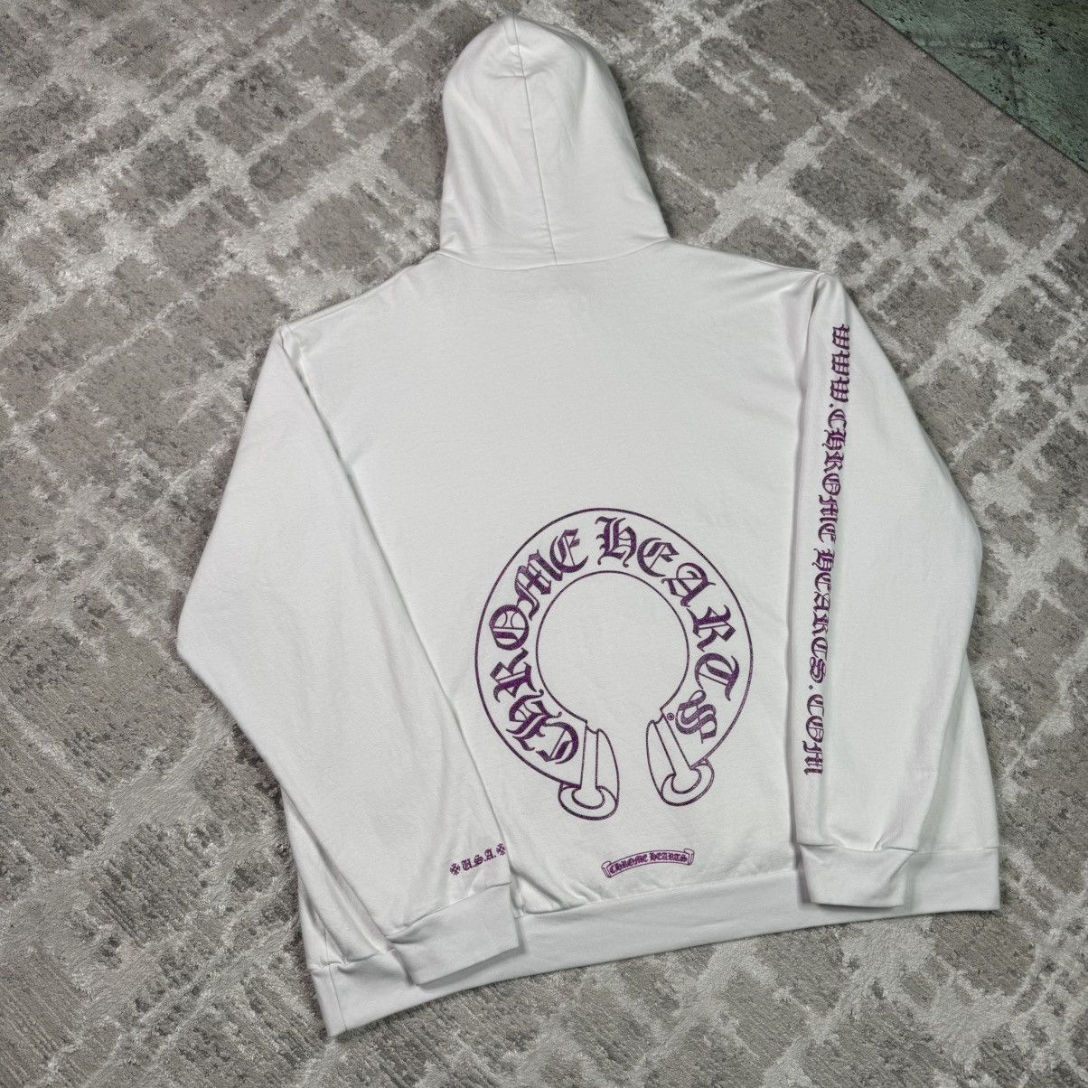 Chrome Hearts Purple glitter online exclusive horseshoe pullover hoodie Size US XXL / EU 58 / 5 - 1 Thumbnail