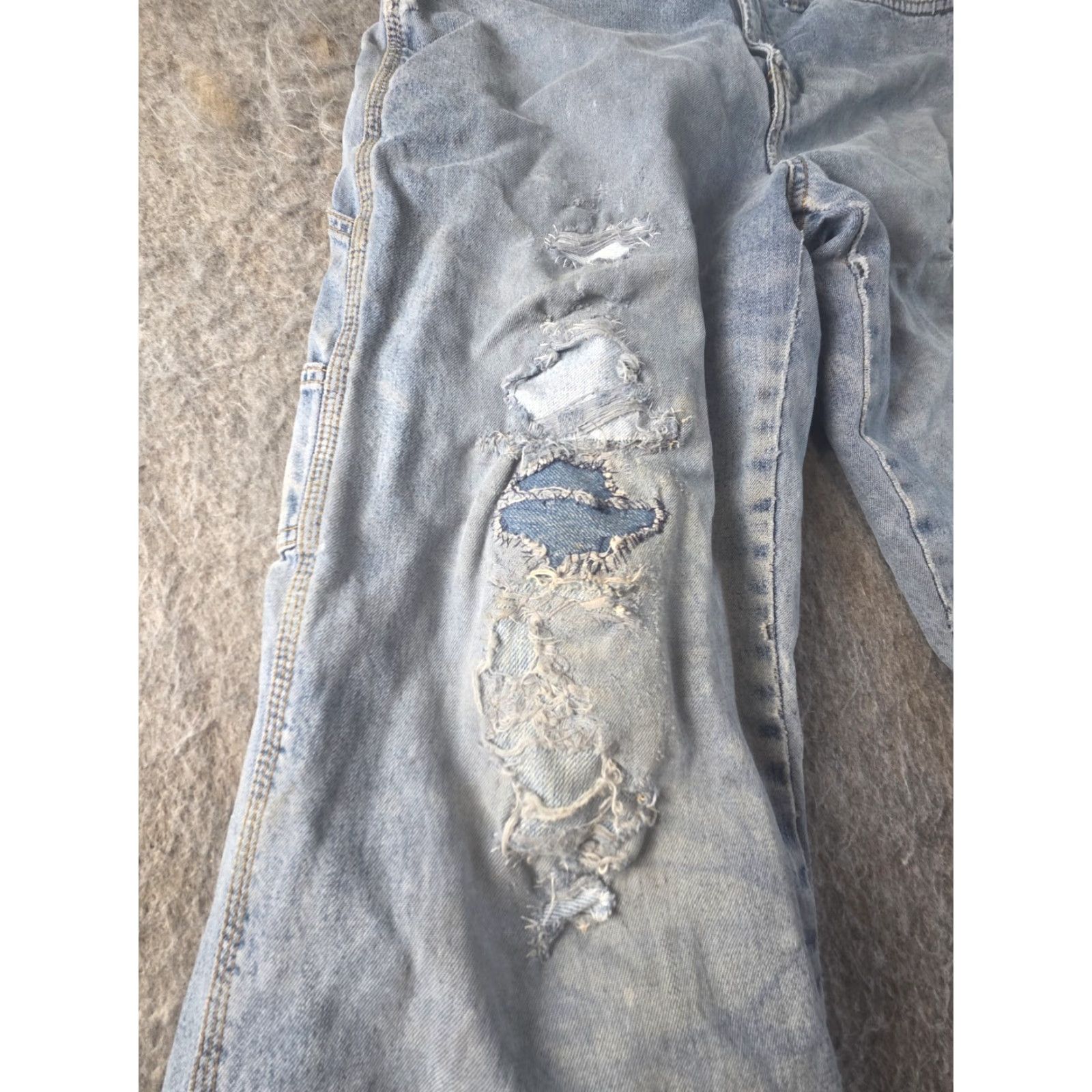 Faded Glory VINTAGE Faded Glory Jeans Carpenter Blue 30x30 Insulated Lined 5-Pocket Relaxed Mens Size US 30 / EU 46 - 2 Thumbnail