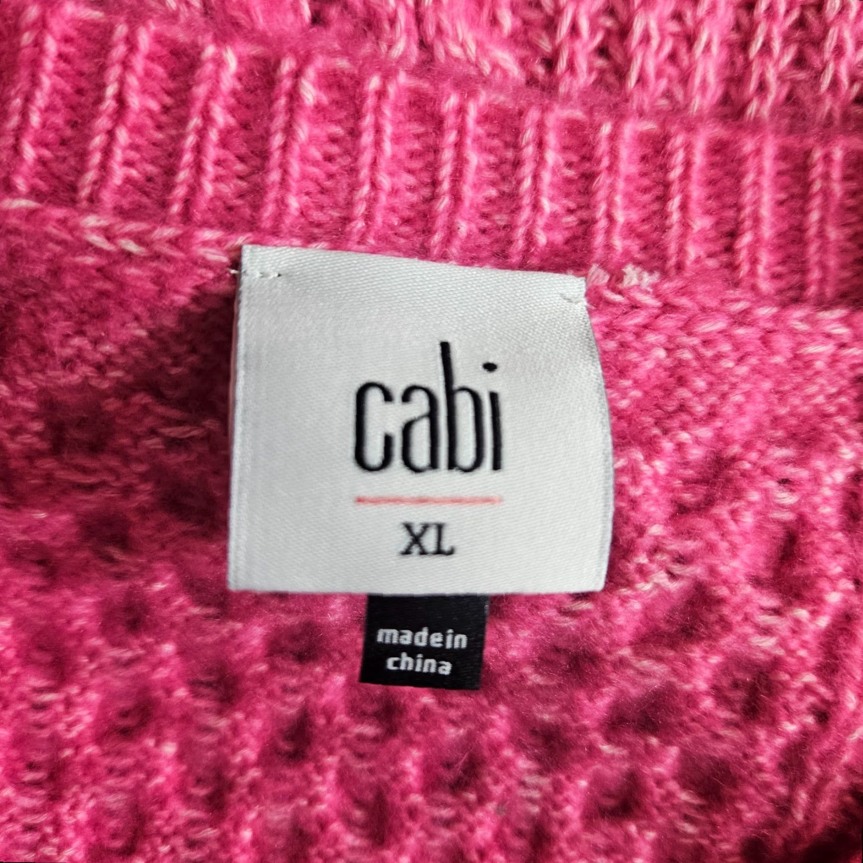 Vintage Cabi Womens Elsa Pullover Sweater XS XL Pink Cable Knit Cotton Blend Knit Long Sleeve Size XL Regal Pink Womens Pullover Sweater Size XL / US 12-14 / IT 48-50 - 5 Thumbnail