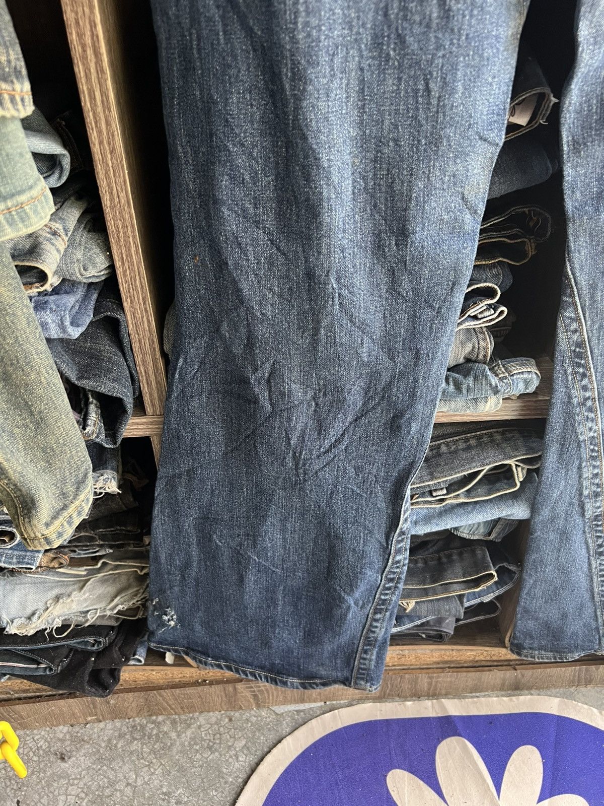Other 🔥Rare Vigoss Jeans Wide Leg Distressed Denim Size US 35 - 13 Thumbnail