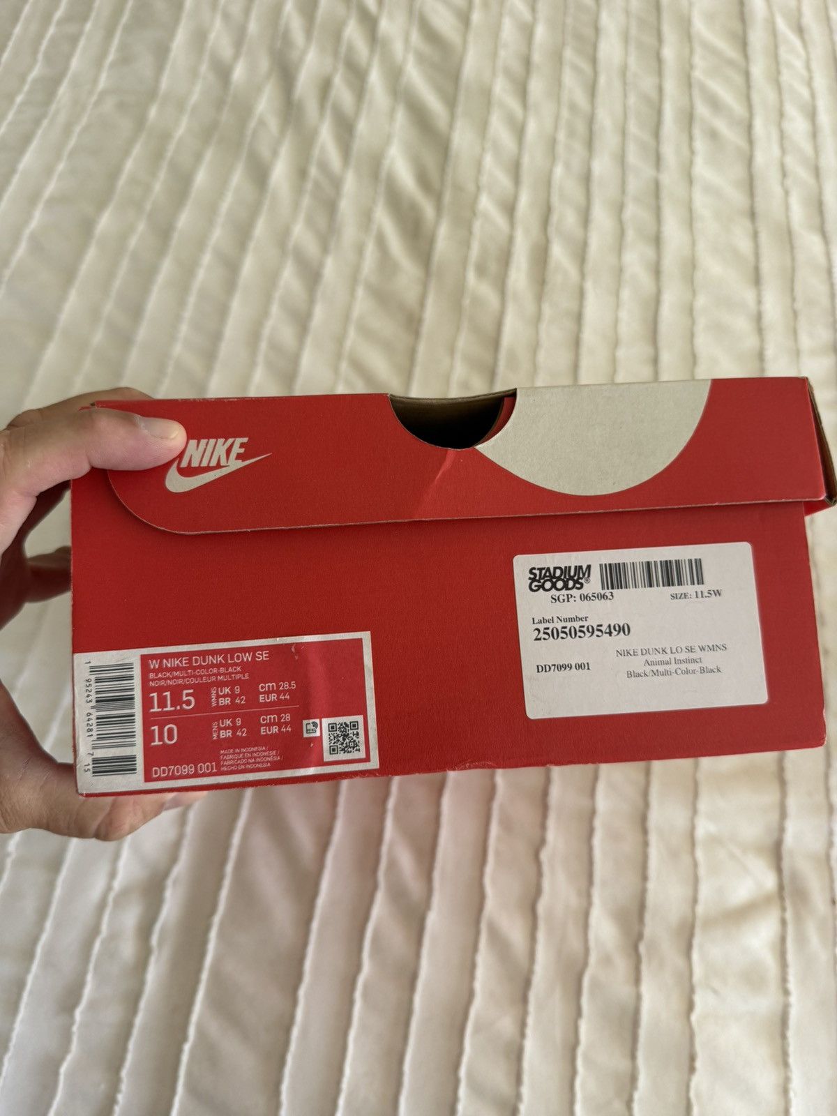 Nike W 11.5 / M 10 - nike dunk low SE animal instinct NWT Size US 11.5 / IT 41.5 - 2 Thumbnail
