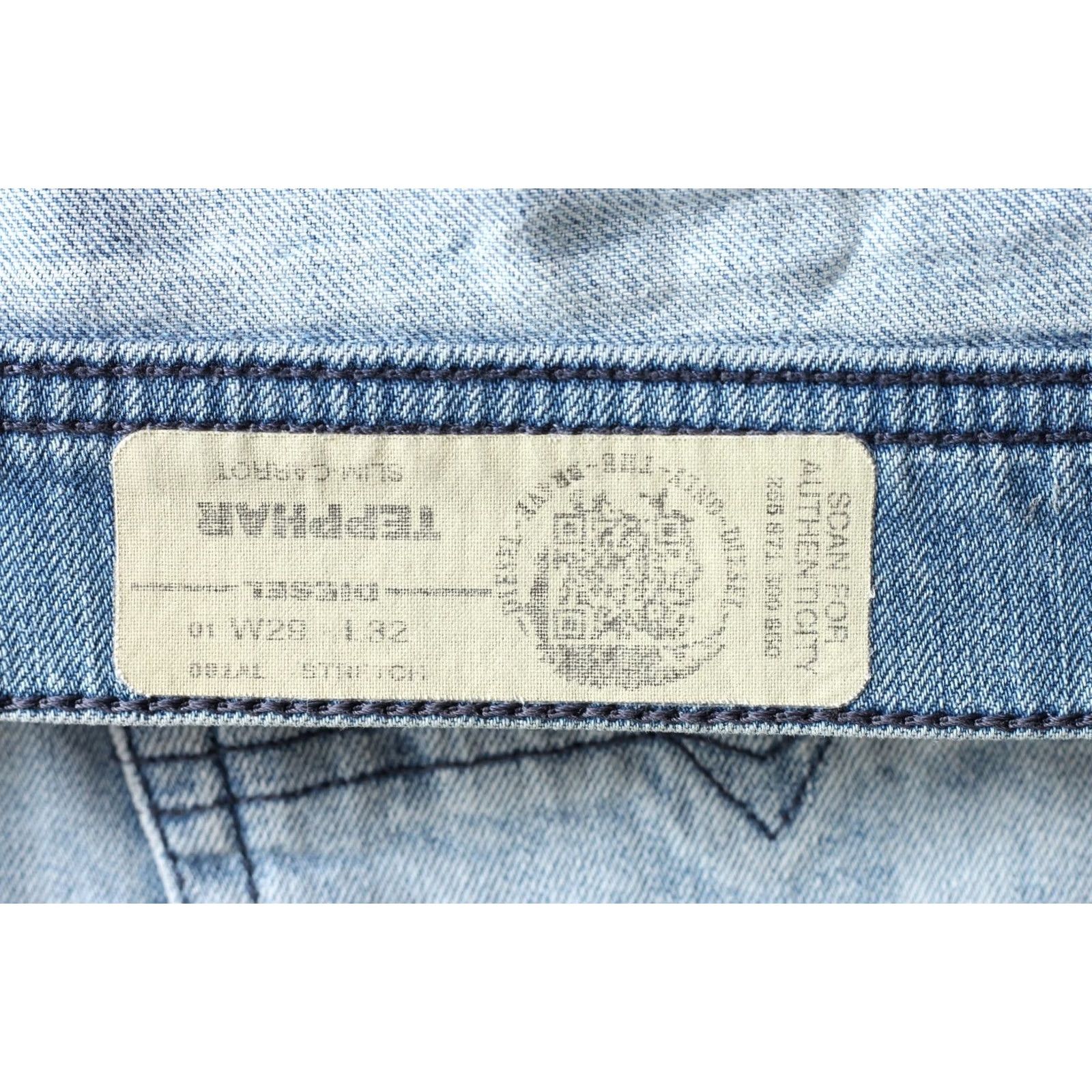 Diesel DIESEL TEPPHAR 081AL Jeans Men Slim Carrot Stretch DZ5519 W29 L32 Blue 5-Pocket Denim Cotton Elastane Mid Rise 32in Inseam Mens Size US 29 - 7 Thumbnail