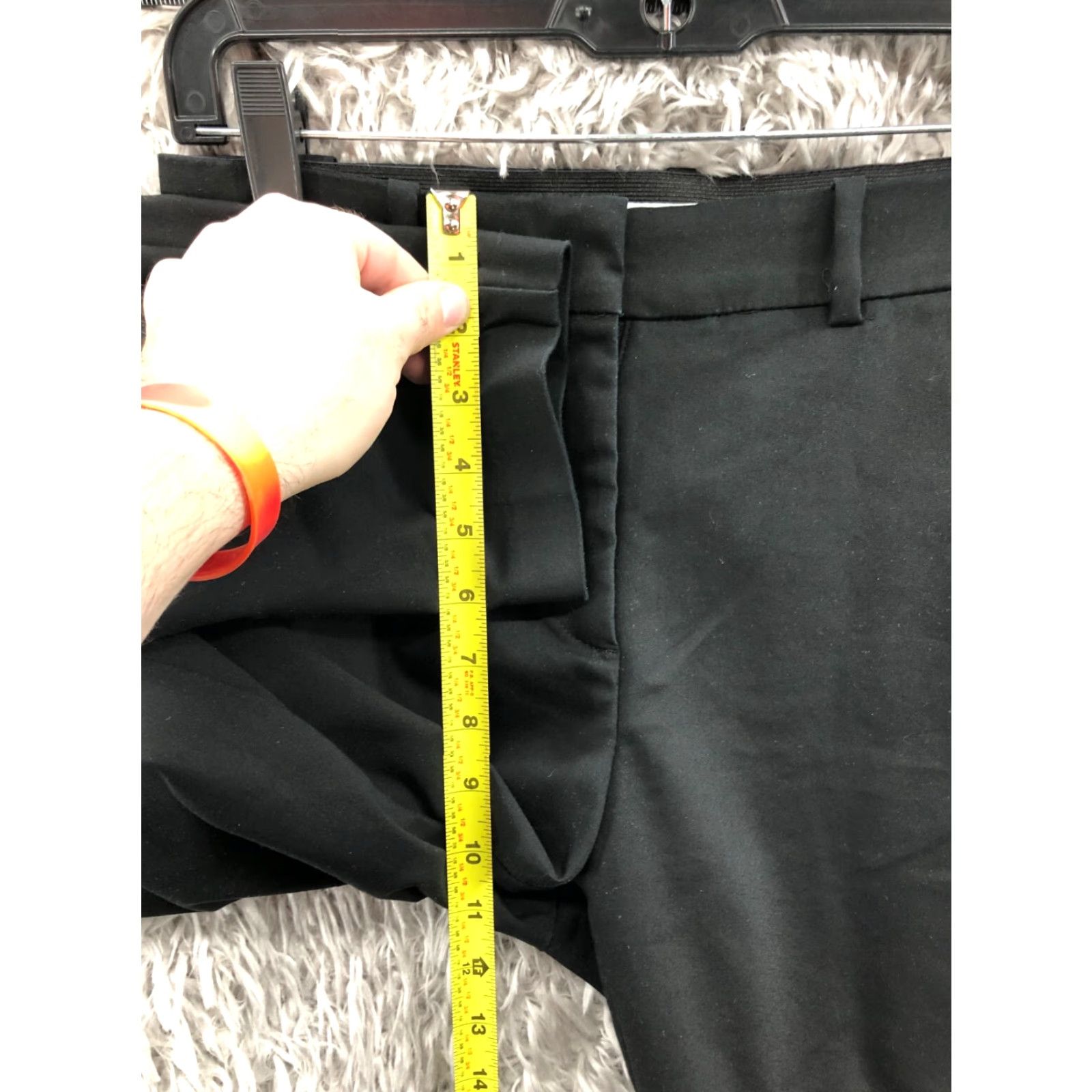 H&M H&M Black Chino Pants Womens 6 Mid Rise Stretch Hook & Eye Pants Size 28" / US 6 / IT 42 - 4 Thumbnail