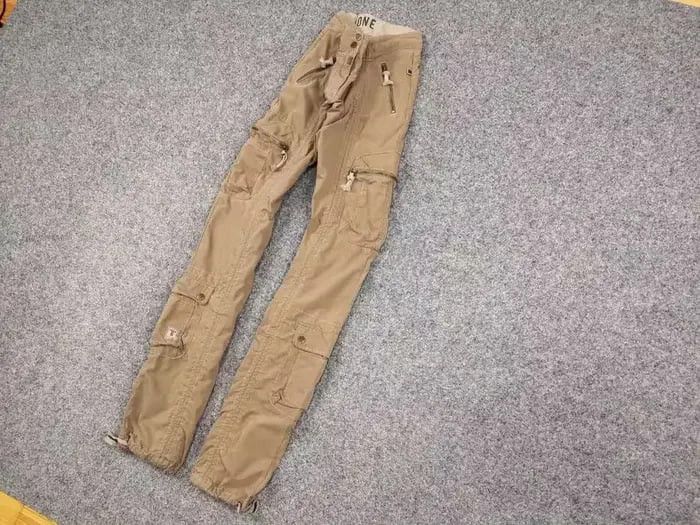 Japanese Brand Vintage Japanese Bondage Zip Bootcut Beige Cargo Pants Y2K Size US 30 / EU 46 - 2 Thumbnail