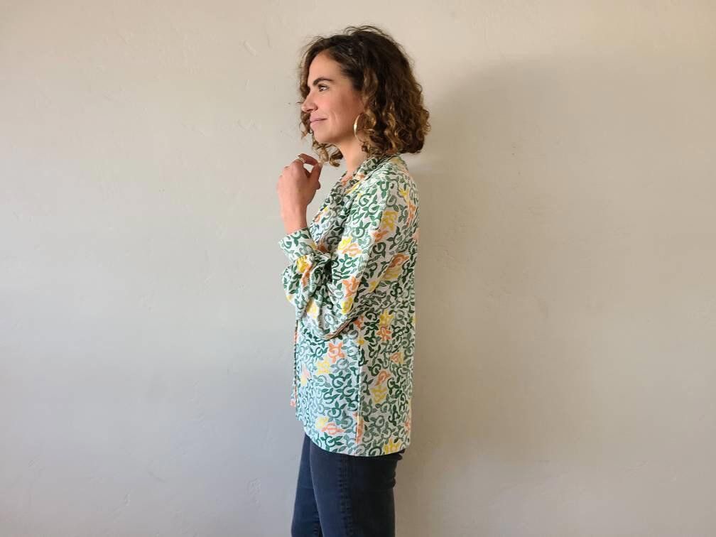 Designer Vintage 70's Girl Scout leader button up Shirt Blouse Size M / US 6-8 / IT 42-44 - 3 Thumbnail