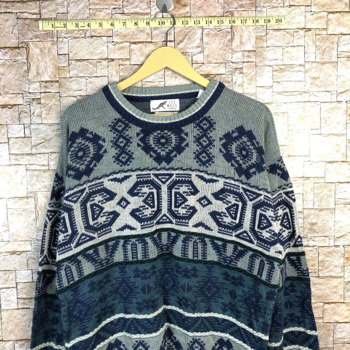 Homespun Knitwear Les Mues Paris Blue Knitwear sweatshirt #A689 Size US L / EU 52-54 / 3 - 2 Thumbnail