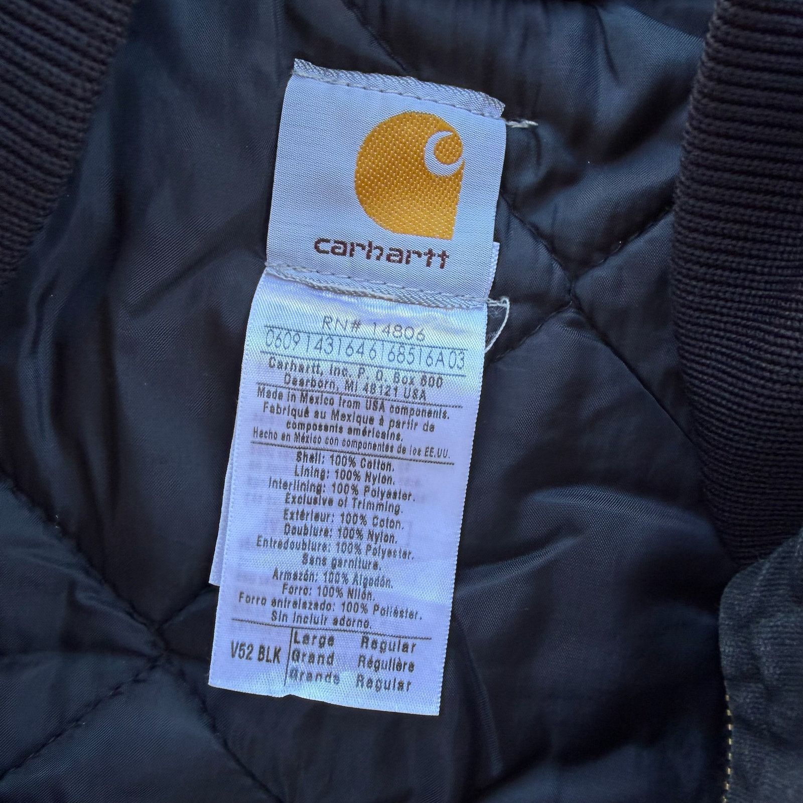 Carhartt × Vintage Carhartt V52 BLK black work wear vest Size US L / EU 52-54 / 3 - 4 Thumbnail