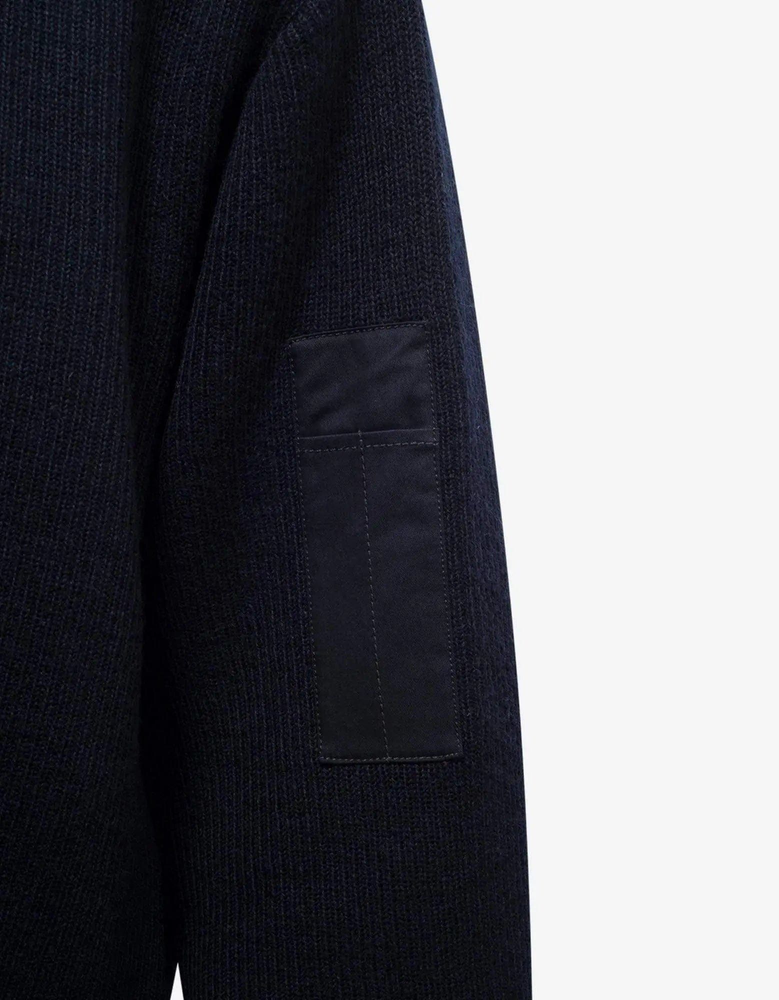 Balenciaga Balenciaga Navy Blue Logo Panelled Sweater Size US L / EU 52-54 / 3 - 7 Thumbnail