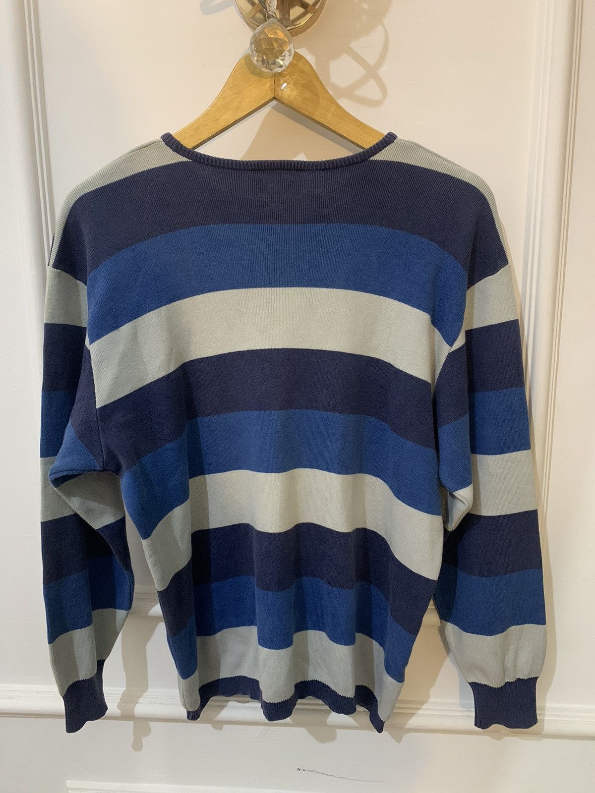 Hai Sporting Gear × Issey Miyake × Vintage 90s Hai Sporting gear Long Sleeve striped by Issey miyake Size US M / EU 48-50 / 2 - 4 Thumbnail