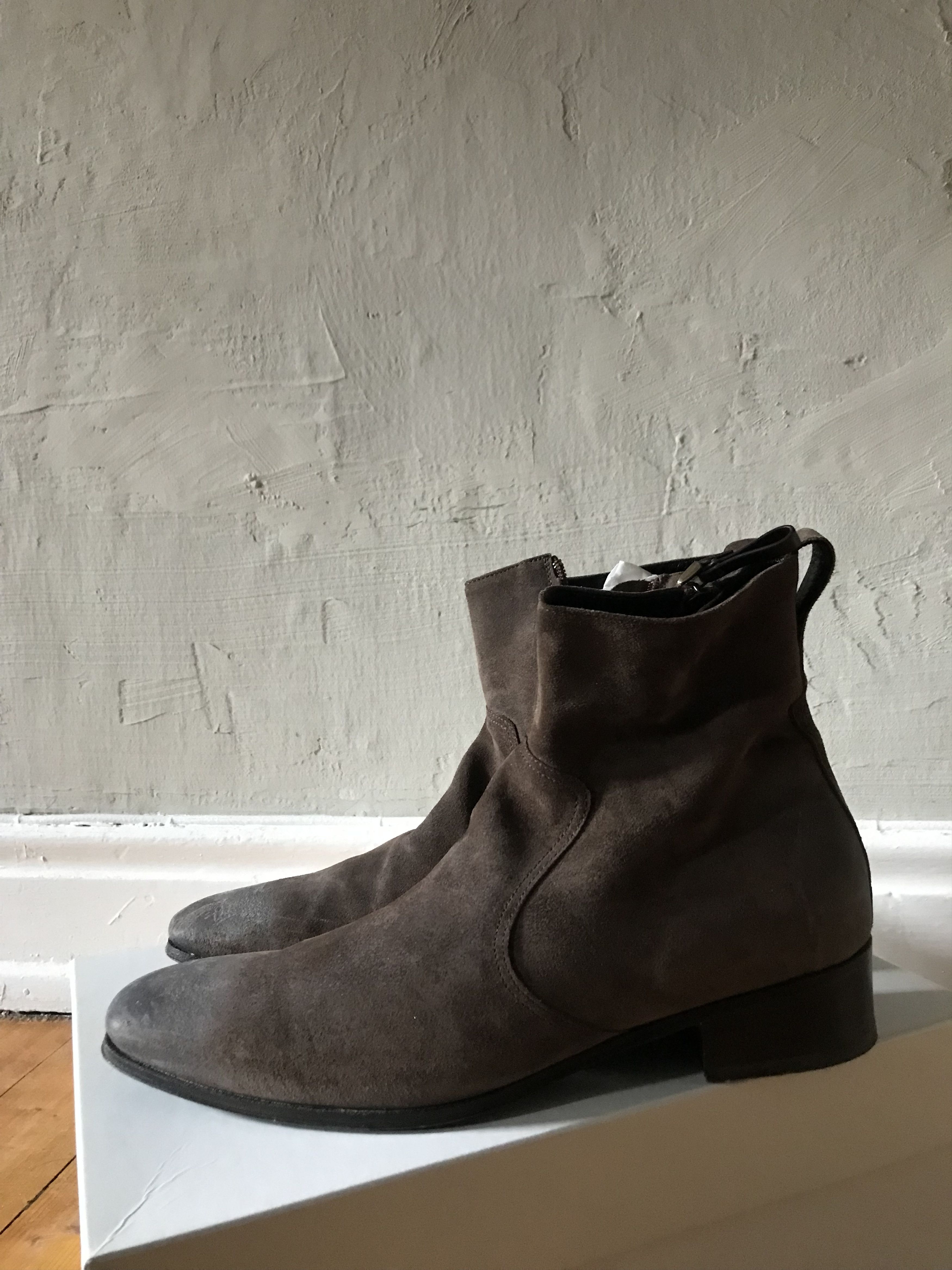 image of Haider Ackermann "caroline" Suede Boots, 41 in Brown, Men's (Size 8)
