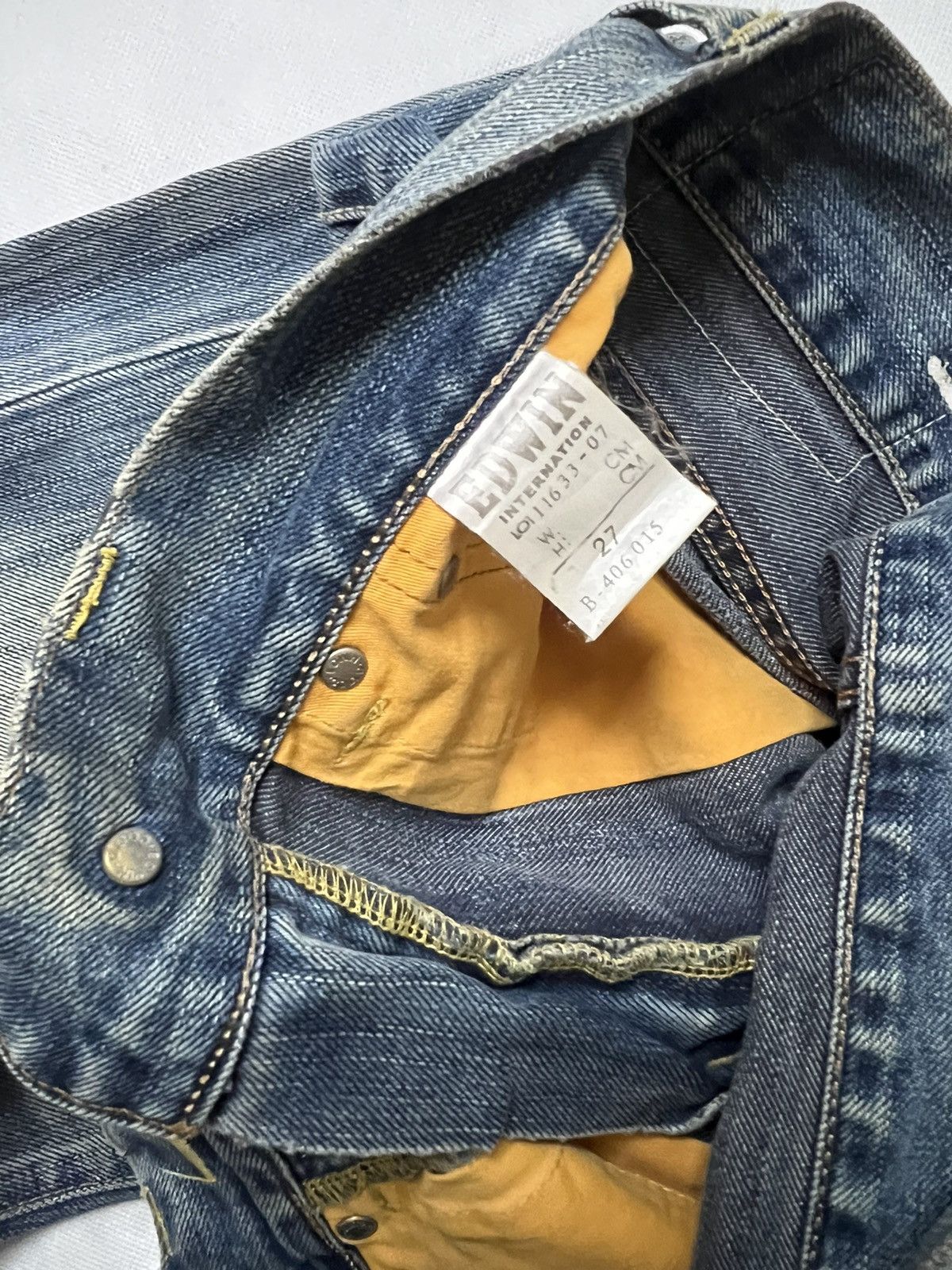 Edwin Vintage Edwin 503 Regular Distressed Denim Size US 29 - 3 Thumbnail