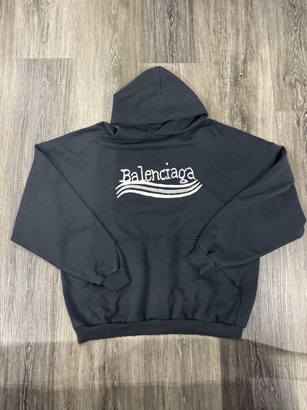 Balenciaga Balenciaga Hand-Drawn Logo Hoodie Size US M / EU 48-50 / 2 - 1 Thumbnail