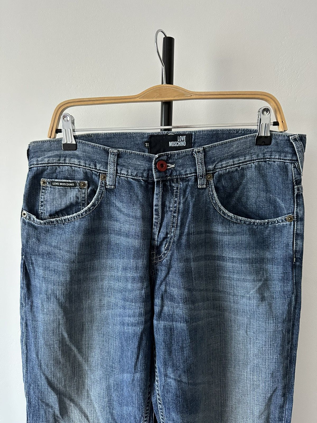 Moschino Love Moschino Linen Cotton Blend denim jeans pants trousers Size US 33 - 2 Thumbnail