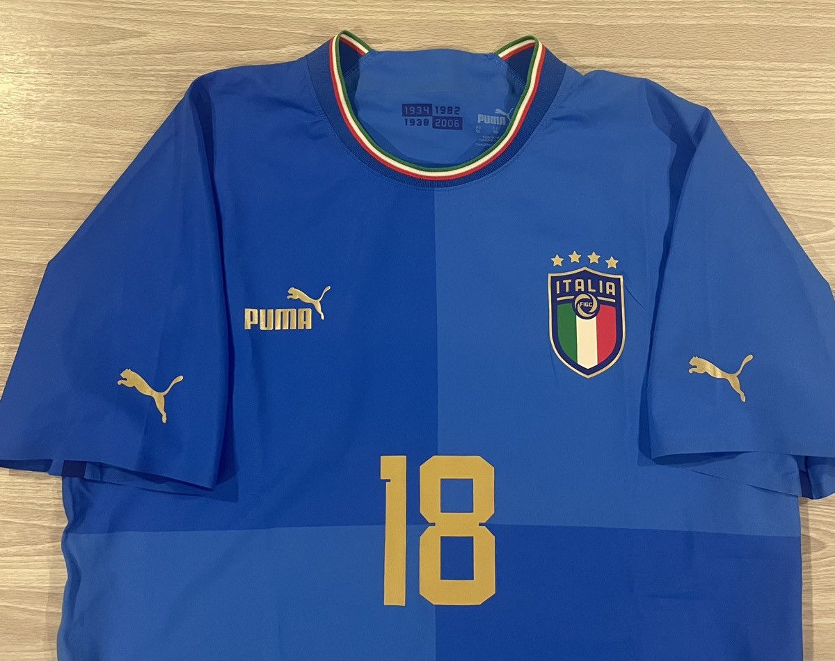 Puma Puma 2022 Italy Barella #18 Home Jersey Soccer Mens Size XL Size US XL / EU 56 / 4 - 3 Thumbnail