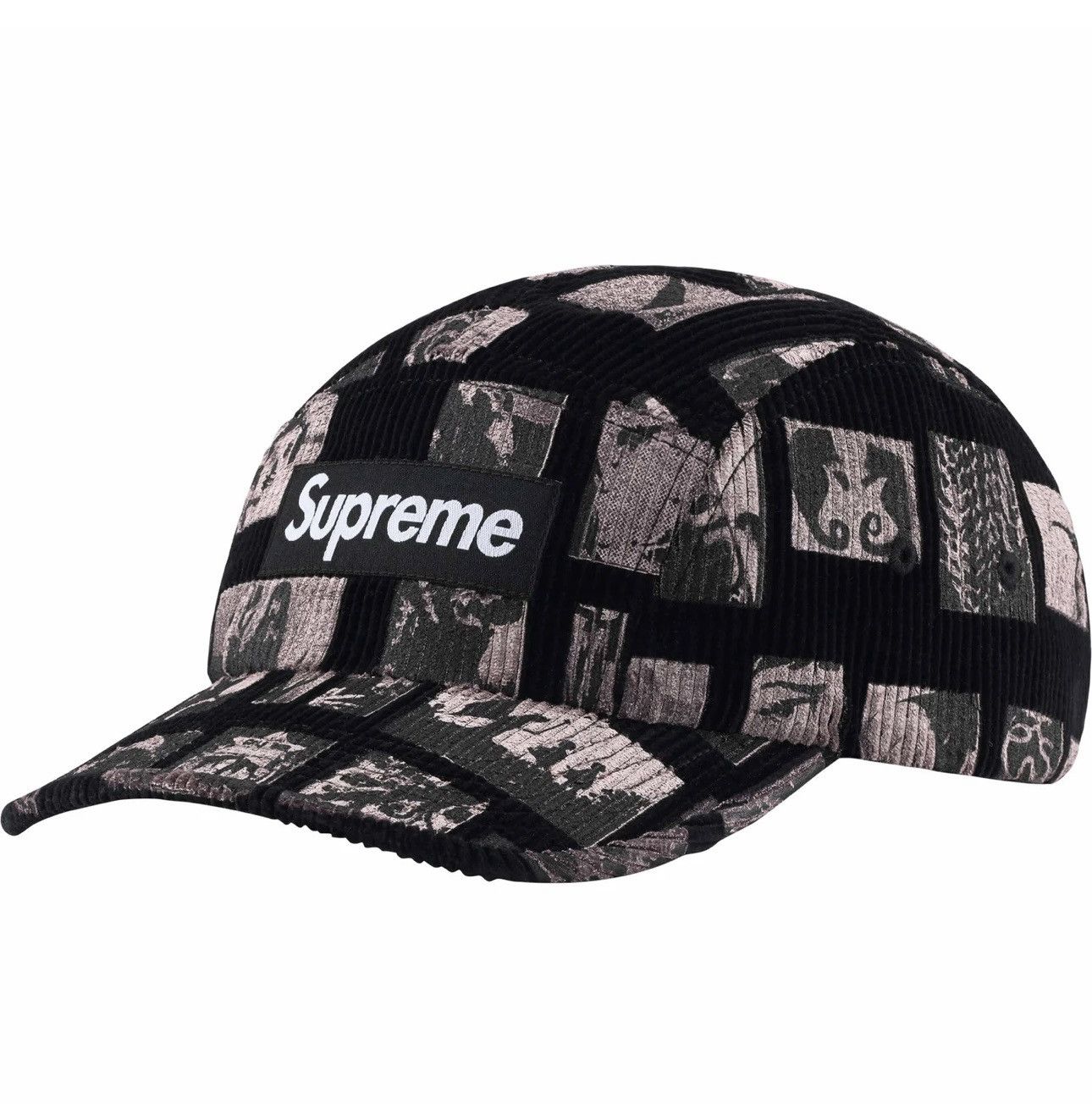 image of Supreme Weirdo Dave Corduroy Camp Cap in Black, Men's