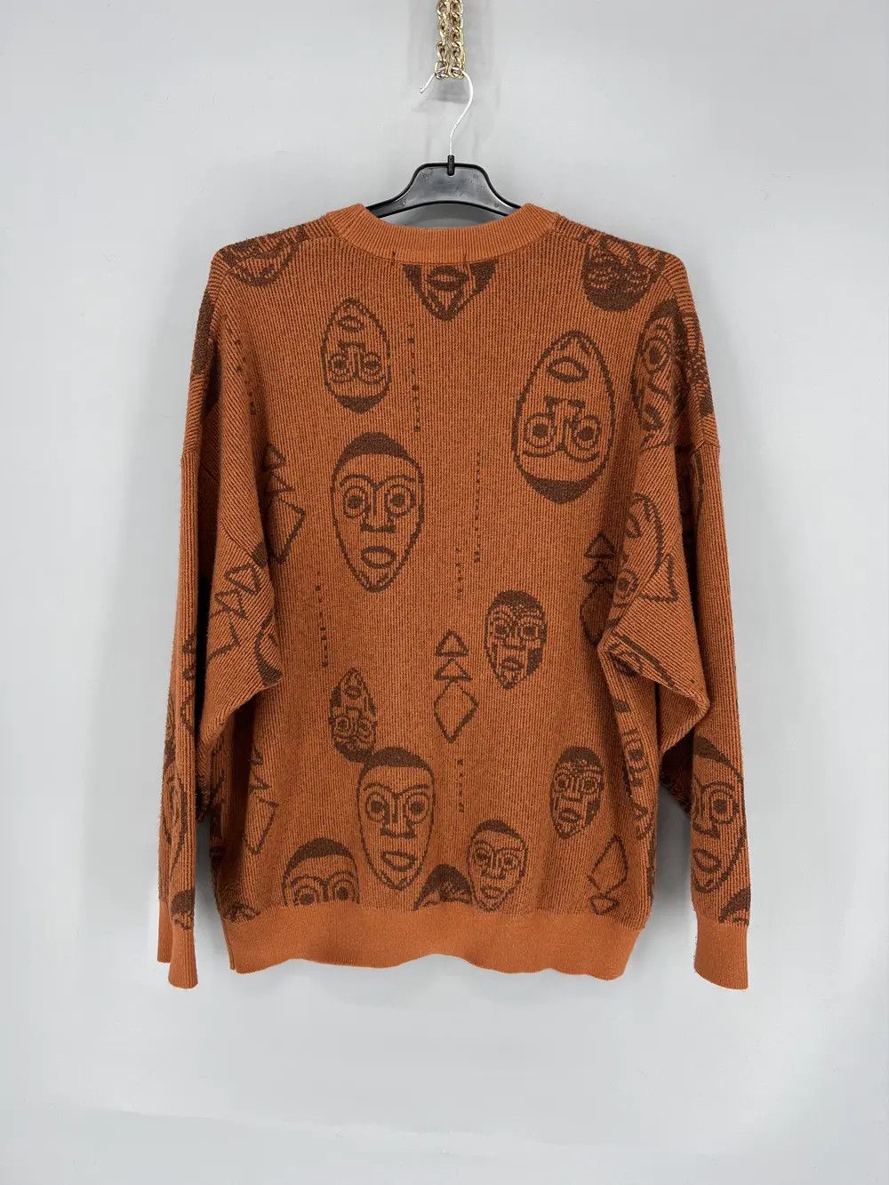 Japanese Brand Vintage 90s Wool Sweater Skulls Dead Face Band Rock Stree Size US XL / EU 56 / 4 - 9 Thumbnail