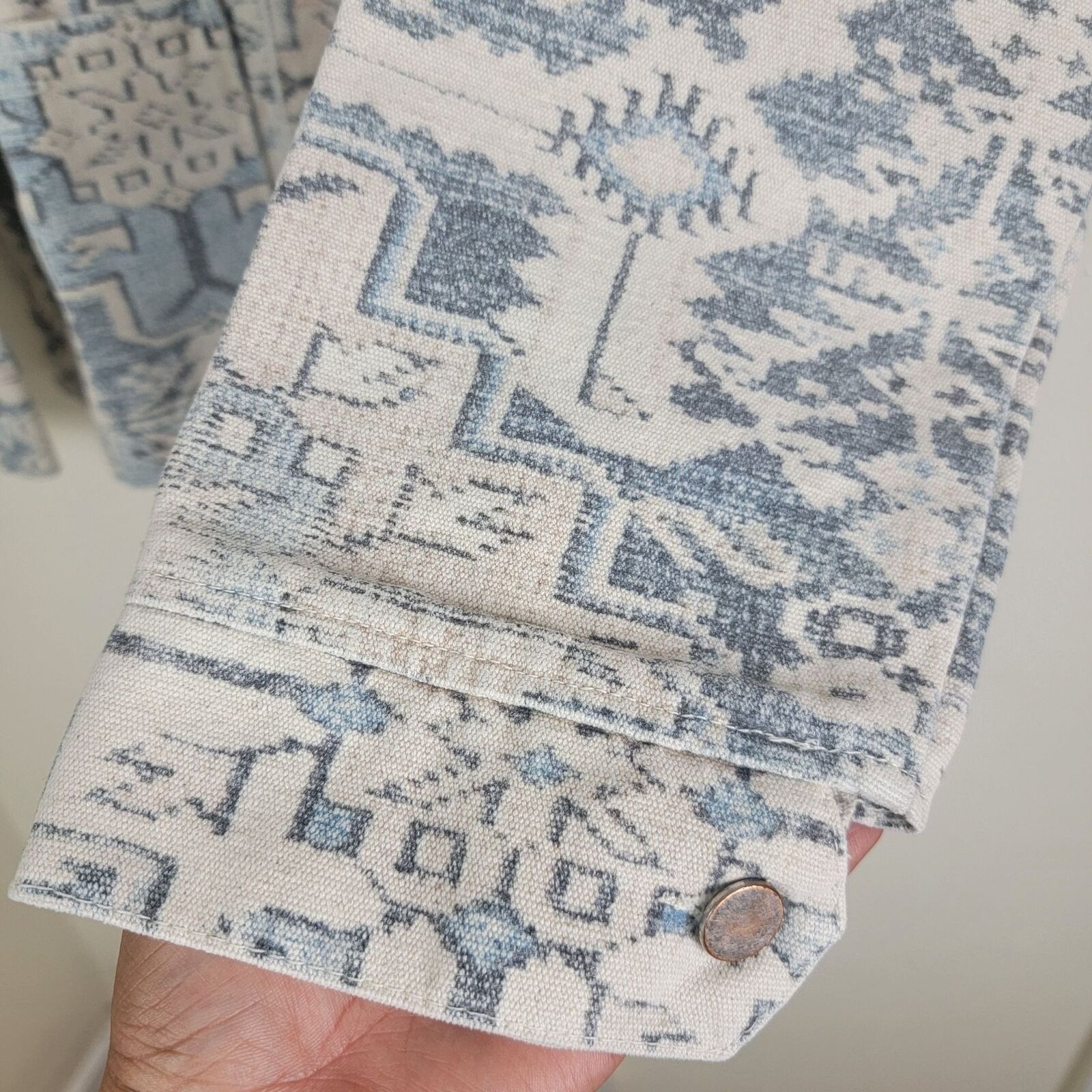 Other King Kennedy Rugs Printed Ecru Canvas Chore Jacket Size US XXL / EU 58 / 5 - 9 Thumbnail
