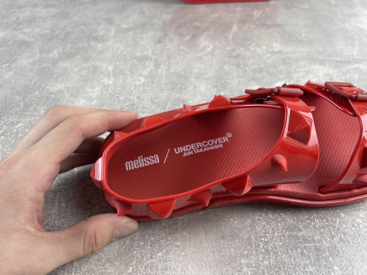 Jun Takahashi × Melissa × Undercover Melisa Undercover Jun Takahashi Avant Garde Red Sandals Size US 7 / IT 37 - 10 Thumbnail
