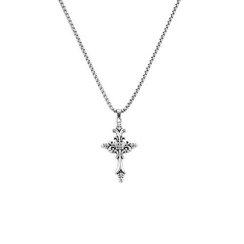 Jewelry Silver Gothic Cross Pendant Necklace for Men Size ONE SIZE - 5 Thumbnail