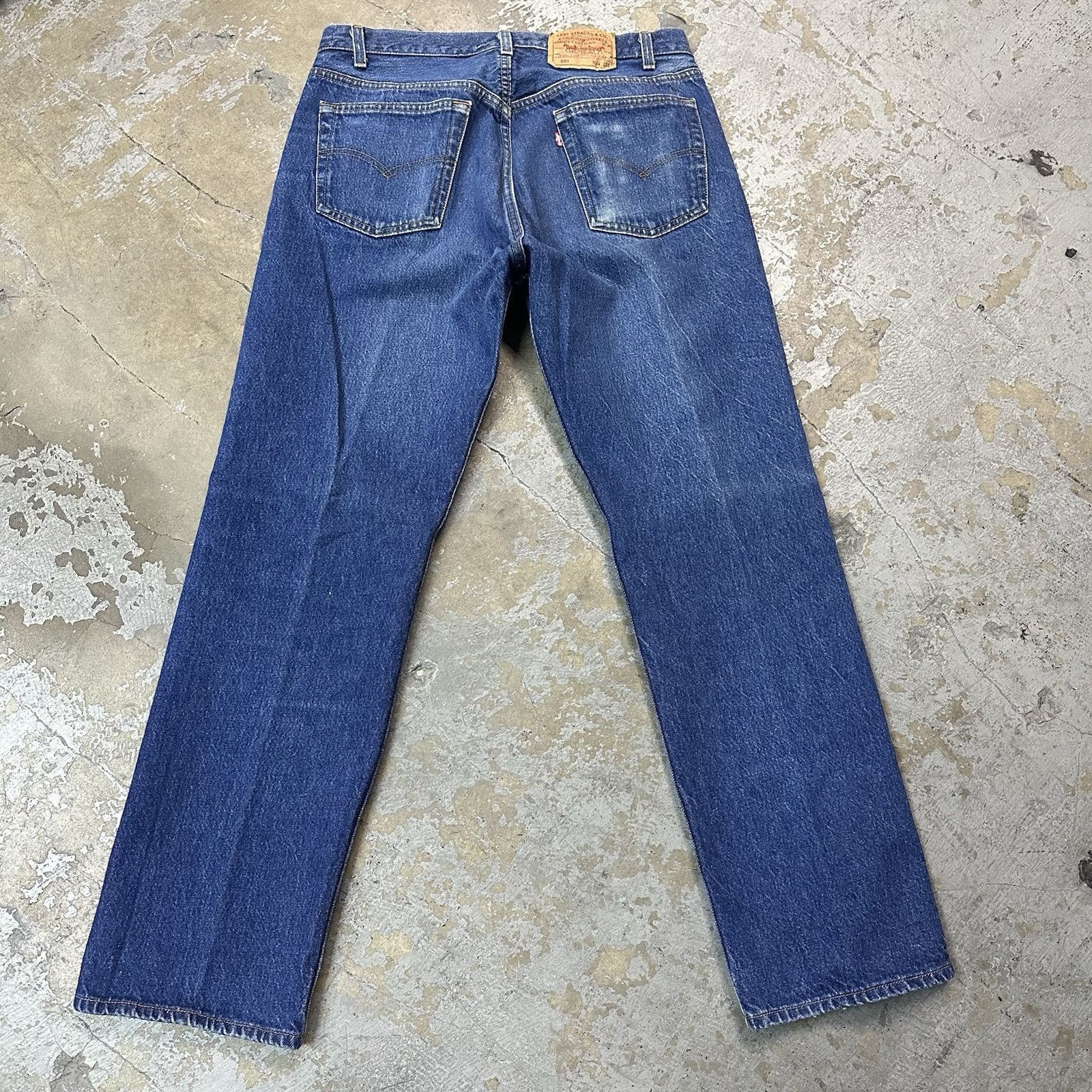 Levi's × Vintage Vintage 80s Levi’s 501 Straight Dark Wash Denim Jeans 34x30 Size US 34 / EU 50 - 4 Thumbnail