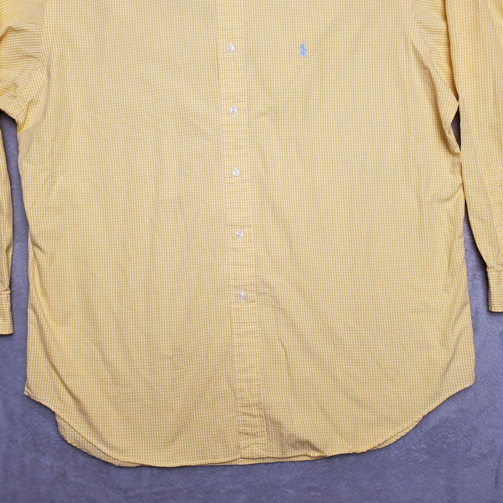 Ralph Lauren Ralph Lauren Blake Shirt Mens XL Yellow Check Long Sleeve Teal Pony Size US XL / EU 56 / 4 - 3 Thumbnail