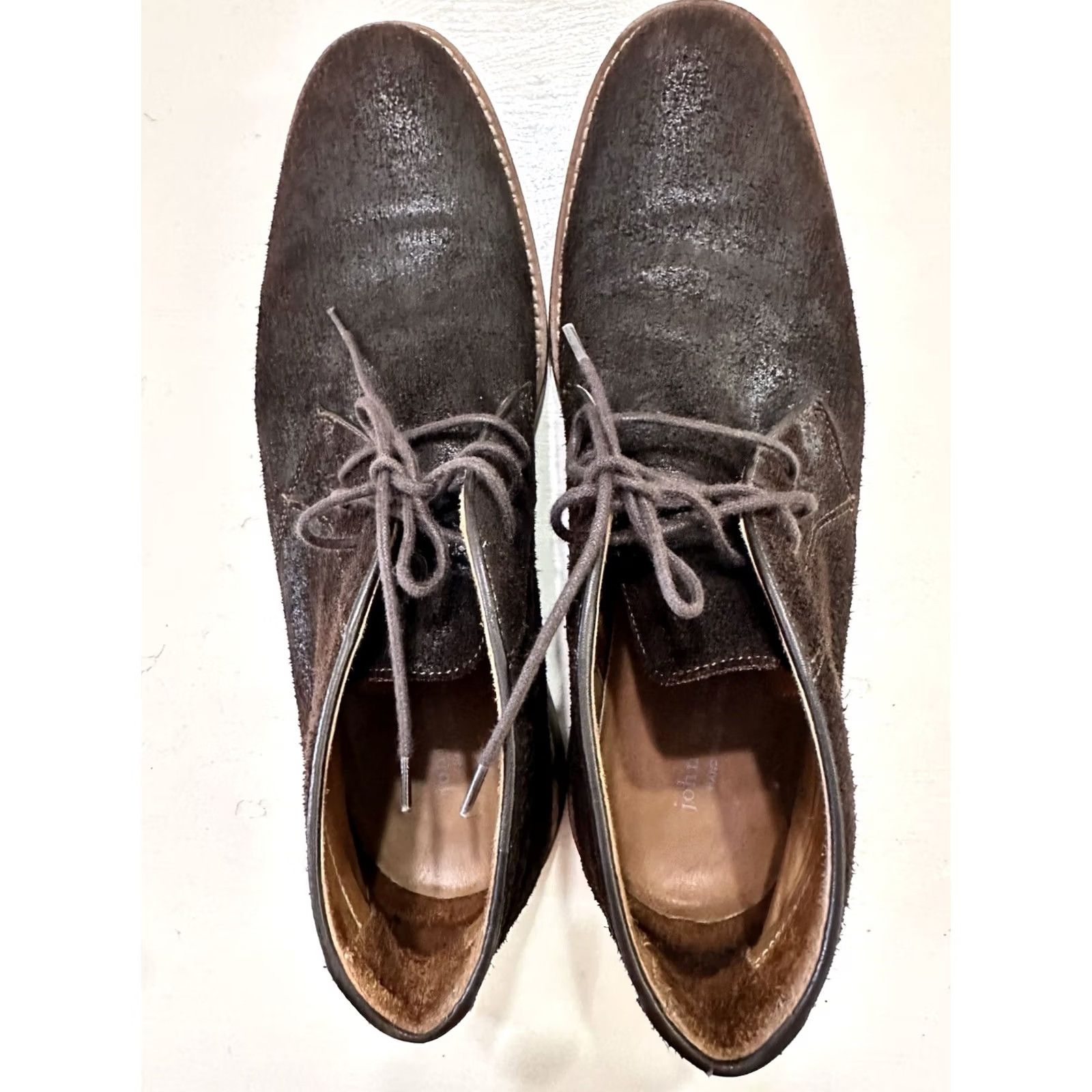 John Varvatos Chukka Boots Mens Size 10 Brown Suede Lace Up Ankle Casual John Varvatos Suede Lace Up Boots for Men for Sale | Shop  main image 3