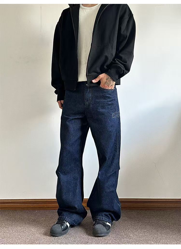 Japanese Brand × Jean American washed vintage blue wide-leg flared jeans Size US 32 / EU 48 - 3 Thumbnail