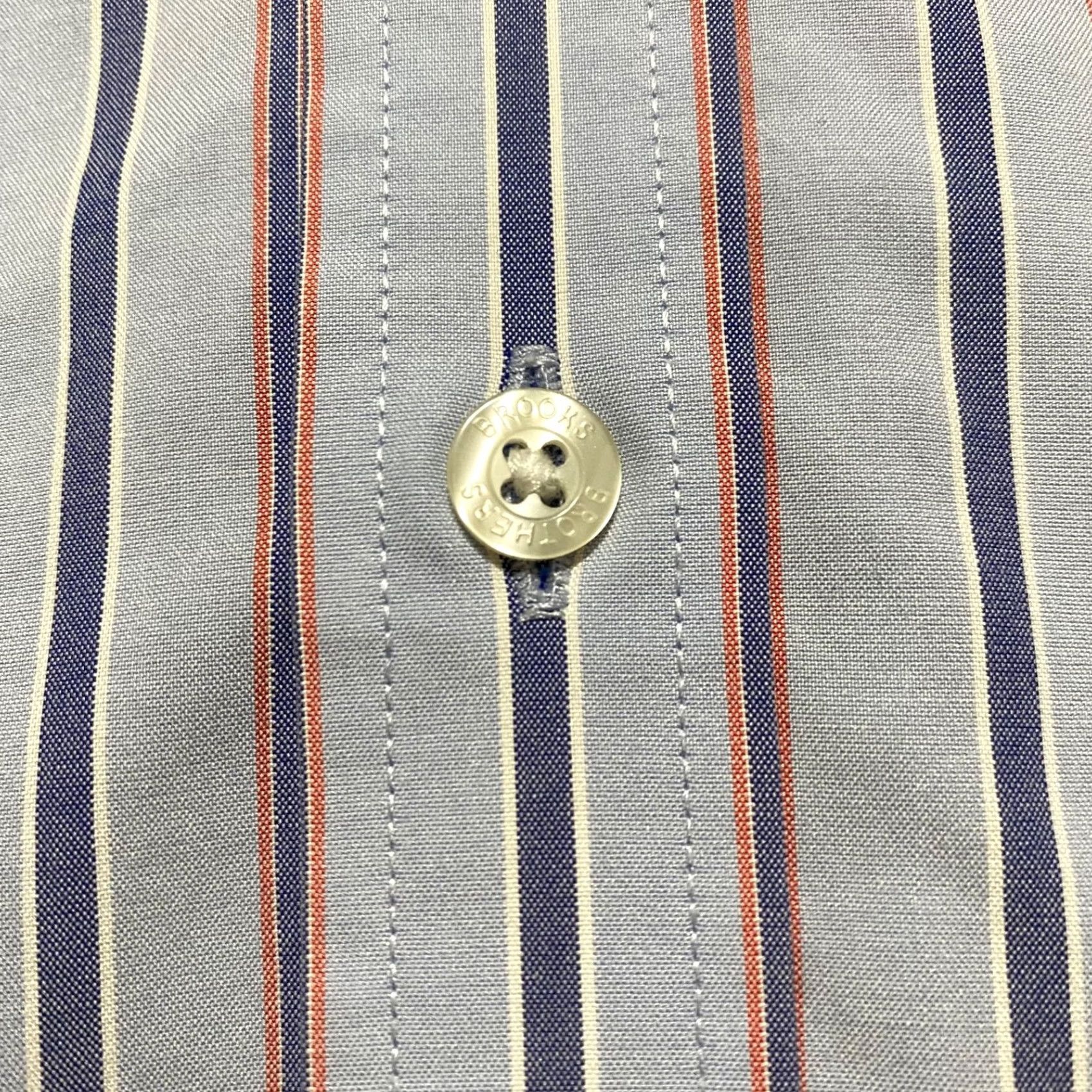 Brooks Brothers Brooks Brothers Shirt Blue Striped Button Down Long Sleeve Supima Cotton Mens XL Size US XL / EU 56 / 4 - 7 Thumbnail