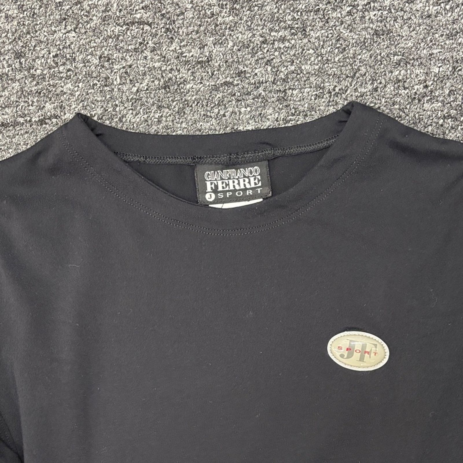 Gianfranco Ferre NWT Gianfranco Ferre Sport Black Long Sleeve Tee Size M Size M / US 6-8 / IT 42-44 - 1 Thumbnail