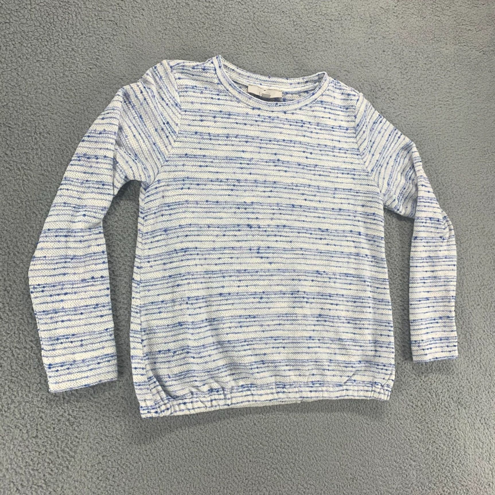 Loft Loft Sweater Small Blue Pullover Striped Casual Long Sleeve Top Womens Size S / US 4 / IT 40 - 2 Thumbnail