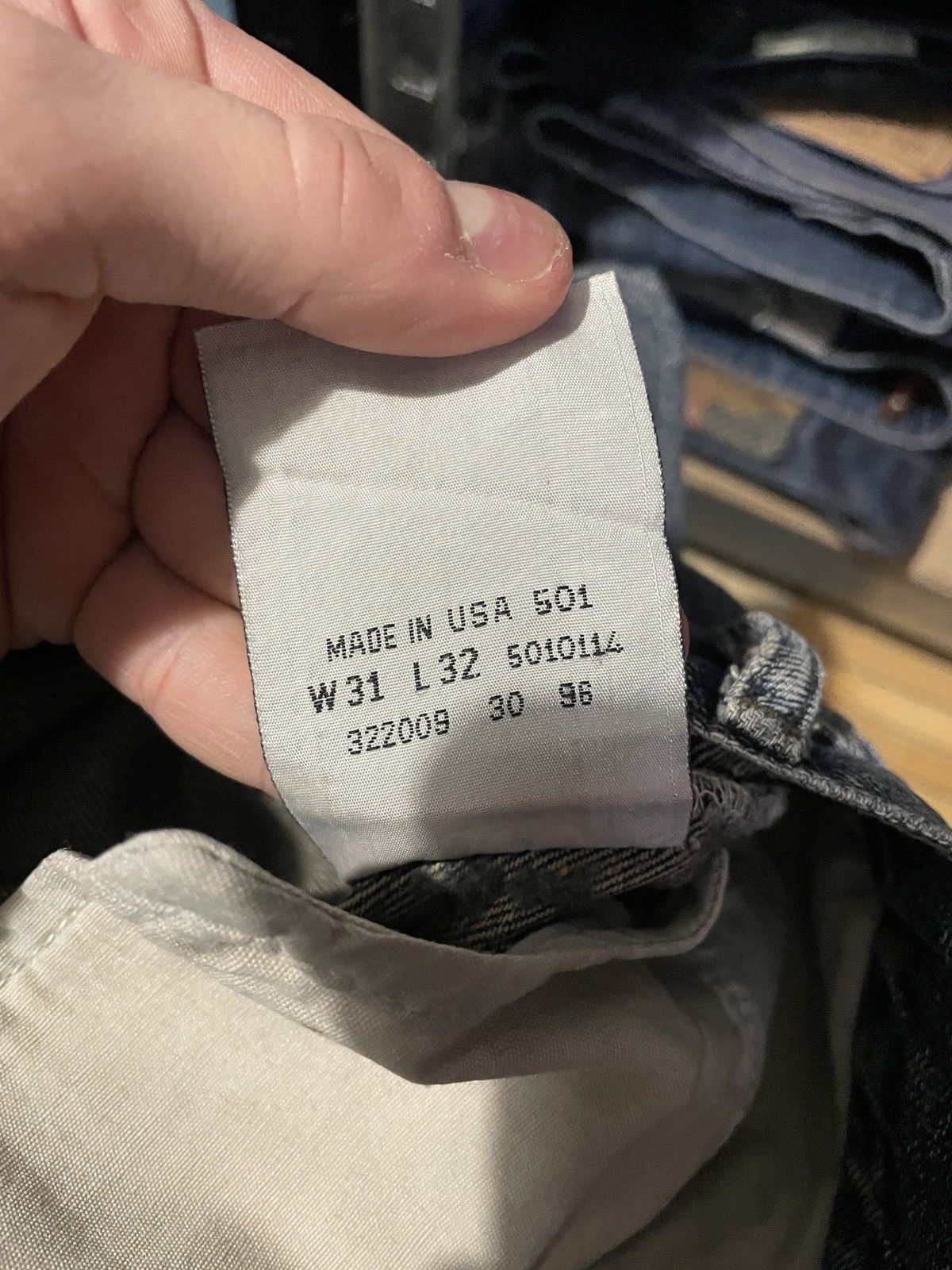 Levi's 90s Levi's 501 Washed Blue Denim Pants Size US 31 - 9 Thumbnail