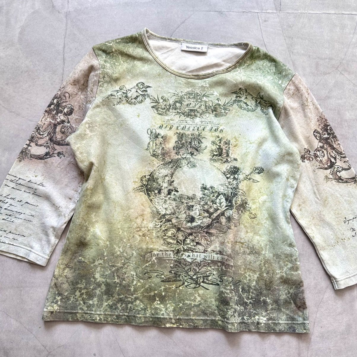 Hysteric Glamour 00s Bohemian 3/4 Sleeve T Shirt Jean Paul Gaultier Vibe Size M / US 6-8 / IT 42-44 - 2 Thumbnail