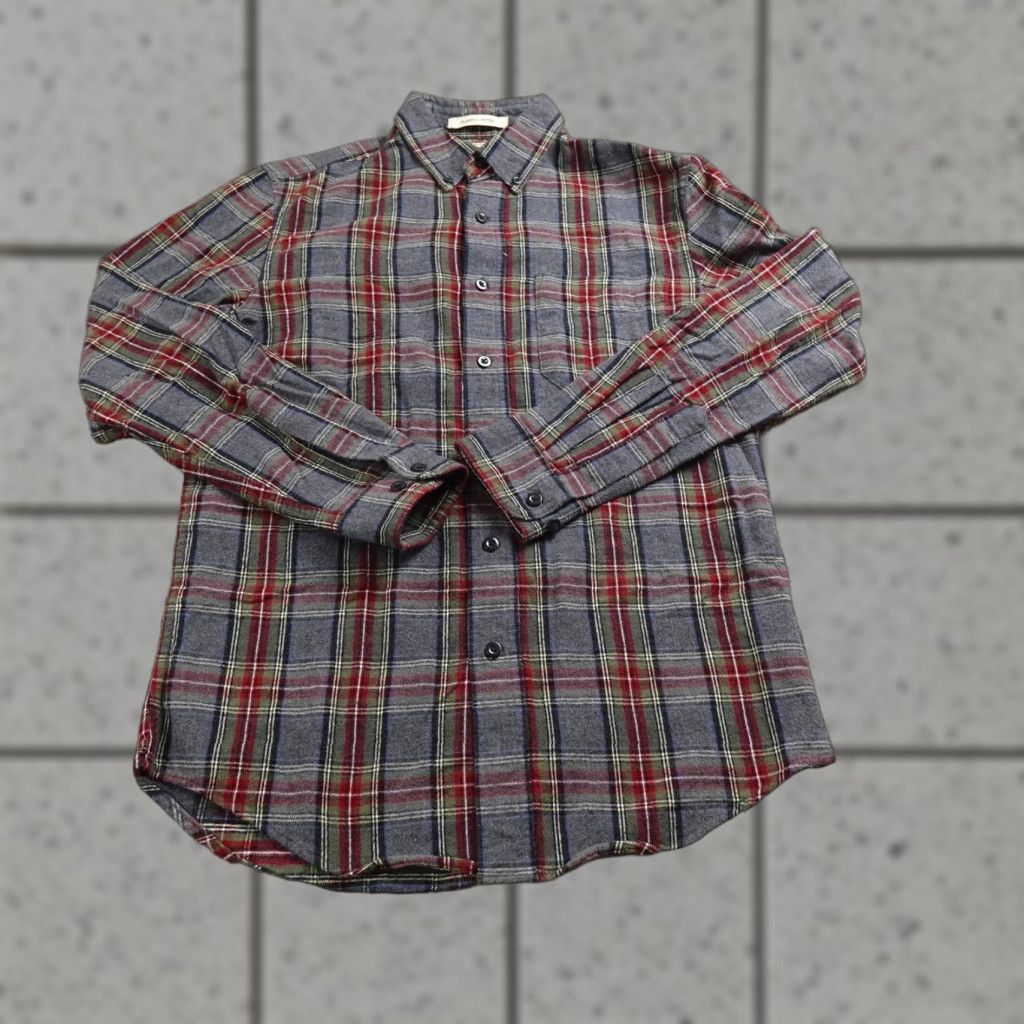 Vintage LL Bean Shirt Mens S Gray Red Scotch Plaid Flannel Button Up Long Sleeve Outdoor Size US S / EU 44-46 / 1 - 1 Thumbnail