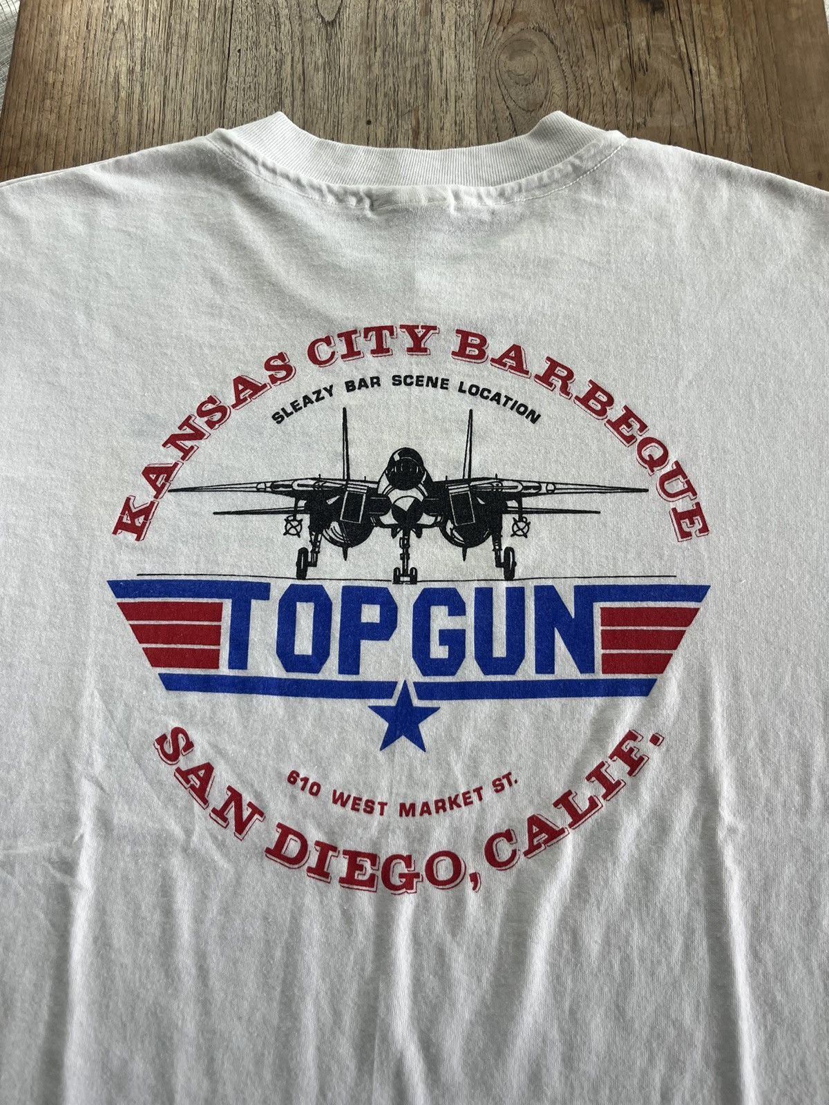 Vintage Vintage TOP GUN Kansas City Barbeque 90’s Tshirt Size US M / EU 48-50 / 2 - 8 Thumbnail