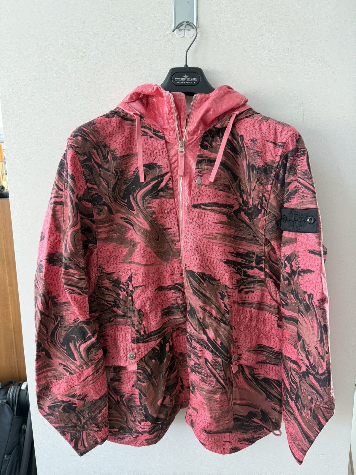 Stone Island Shadow Project SS19 DPM Chiné Jacket Pink