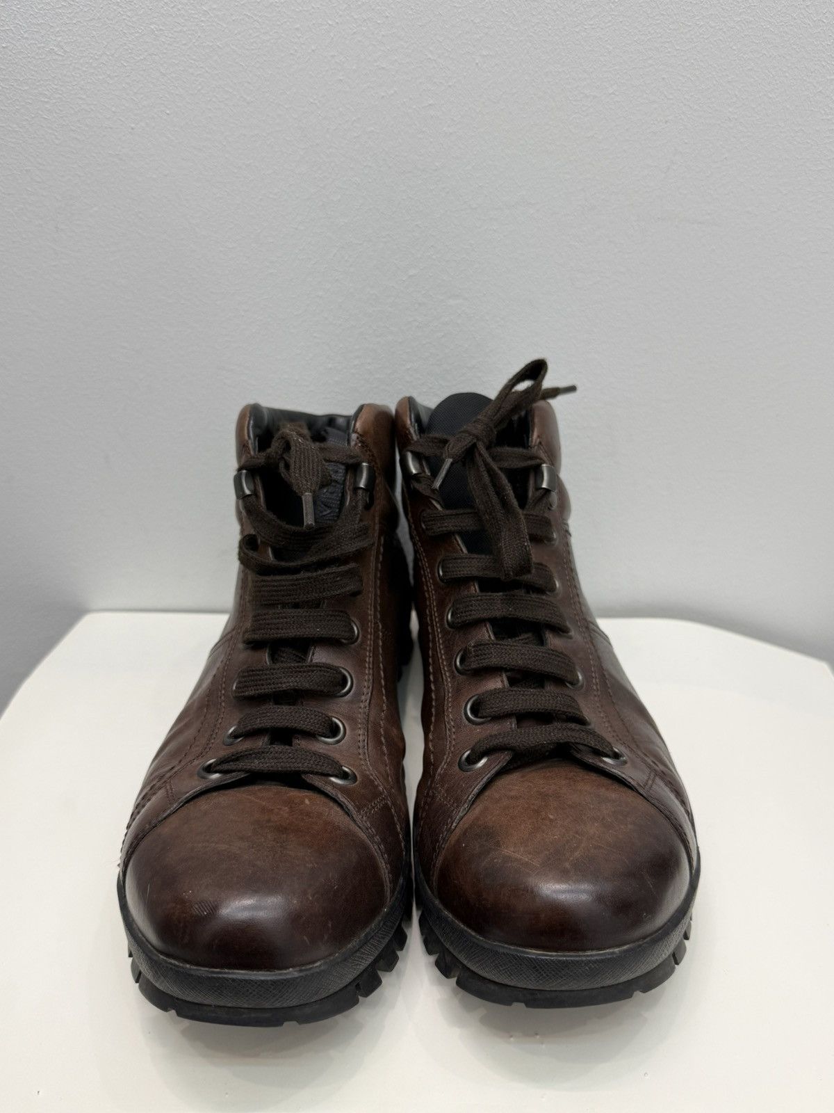 Prada Prada Brown Leather Boots Size US 8.5 / EU 41-42 - 3 Thumbnail