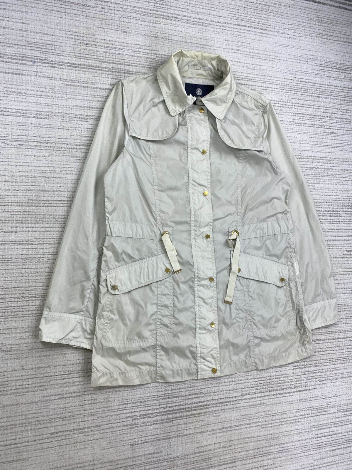 Aquascutum × Japanese Brand × Vintage Vtg Aquascutum Nice Nylon Trench Breasted Pocket Coat Jacket Size US M / EU 48-50 / 2 - 3 Thumbnail