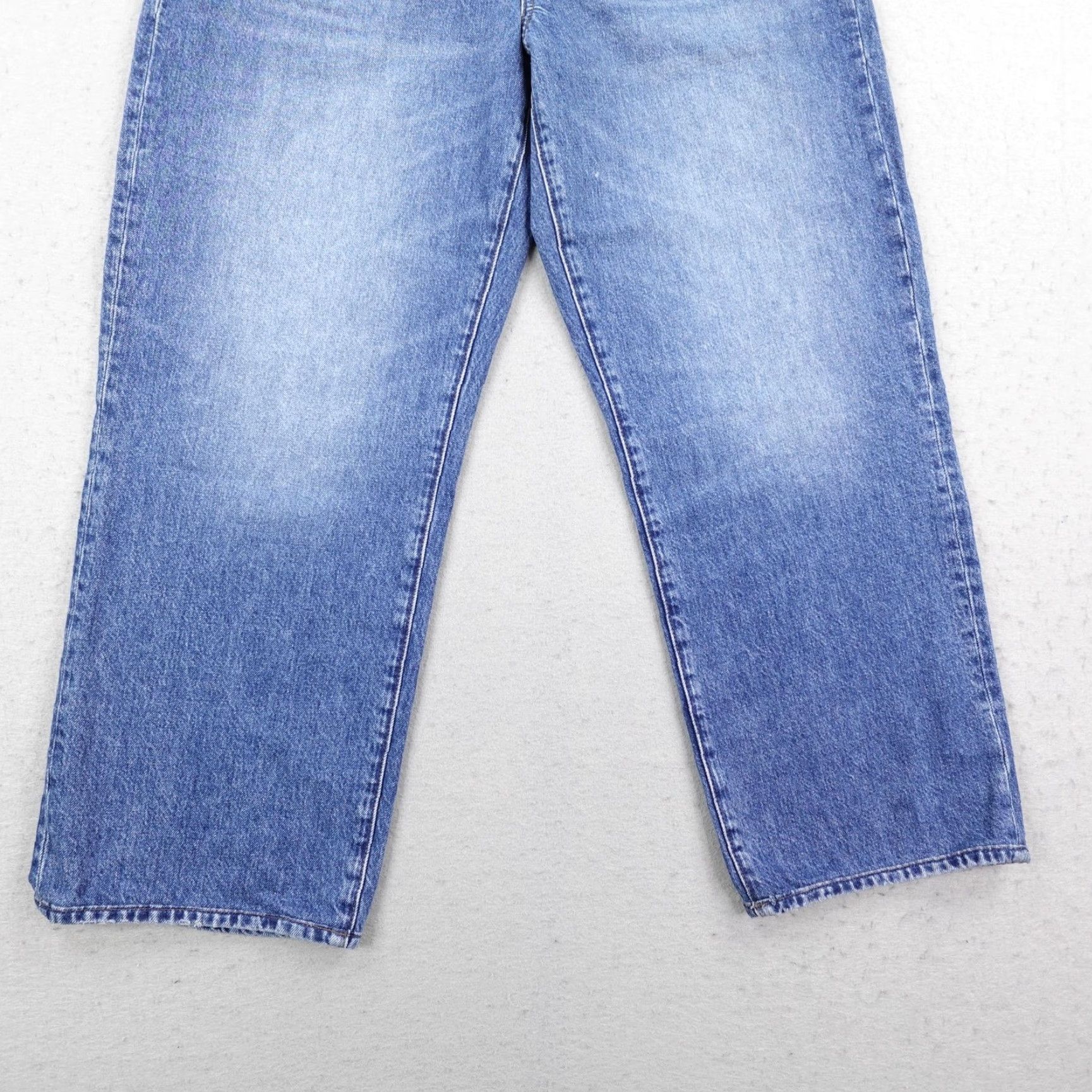 Madewell Madewell Jeans 31 Blue Denim Low Slung Straight Button Fly Baggy Loose Medium Wash Women's Jeans Size 24" / US 00 / IT 34 - 3 Thumbnail